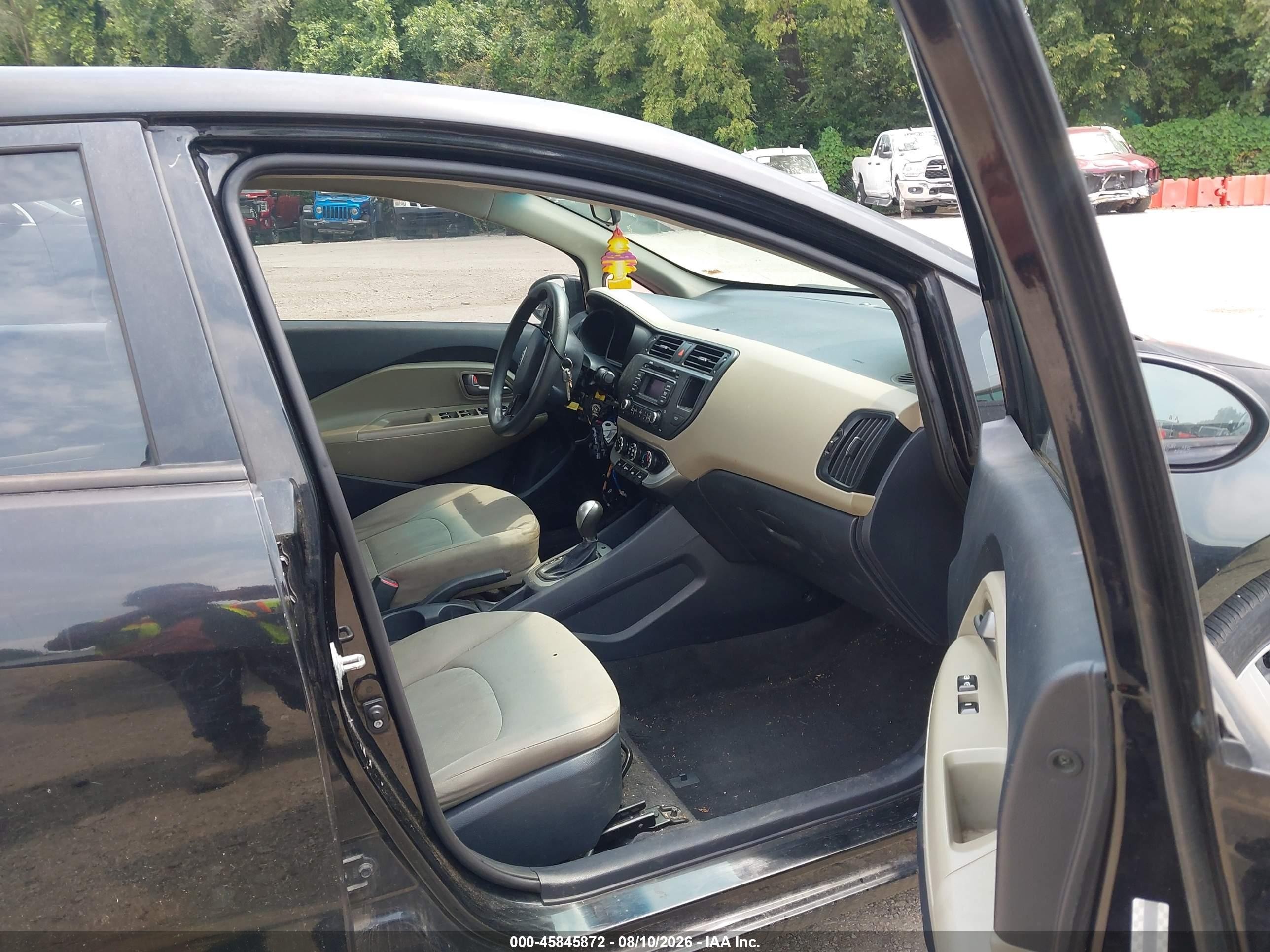 2015 Kia Rio Lx Black vin: KNADM4A33F6447687