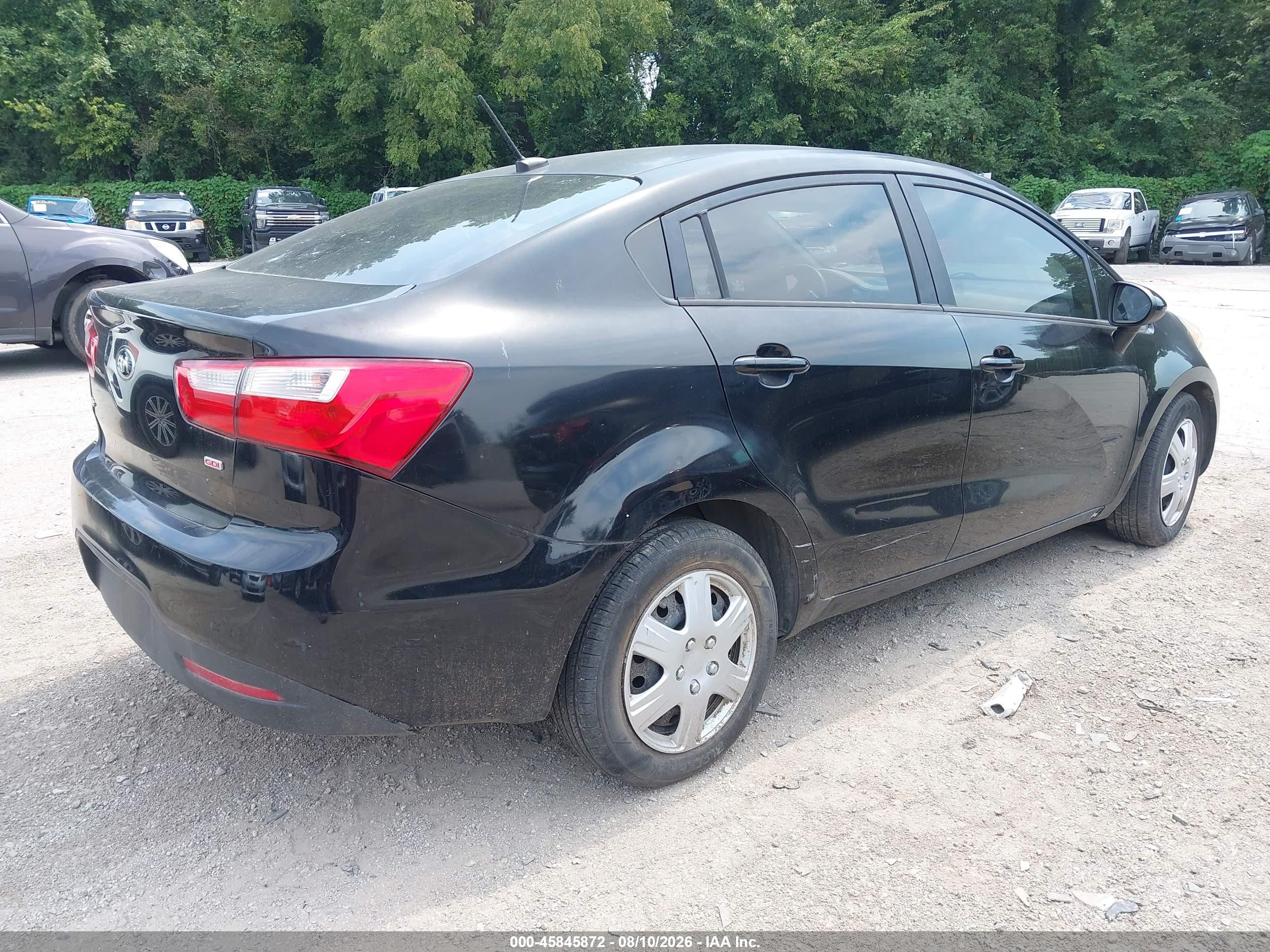 2015 Kia Rio Lx Black vin: KNADM4A33F6447687