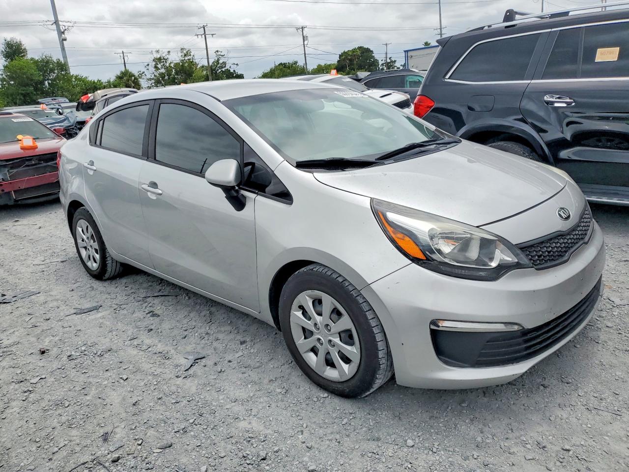 2016 Kia Rio Lx Silver vin: KNADM4A33G6000875