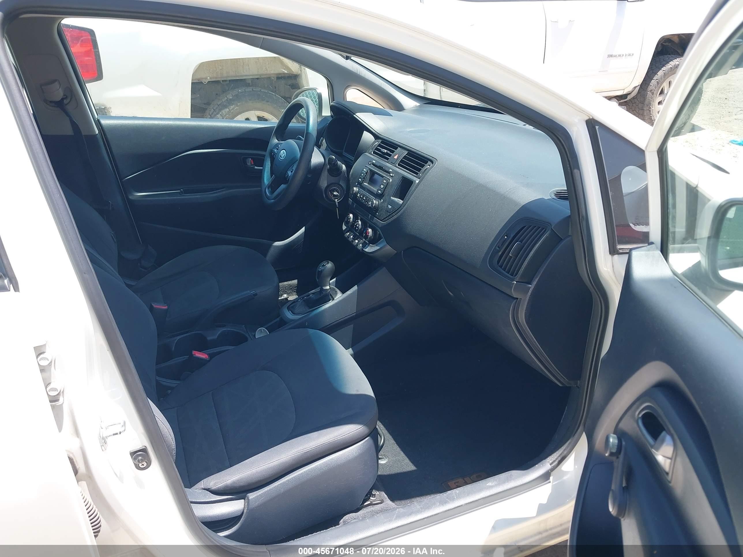 2012 Kia Rio Lx White vin: KNADM4A34C6093173