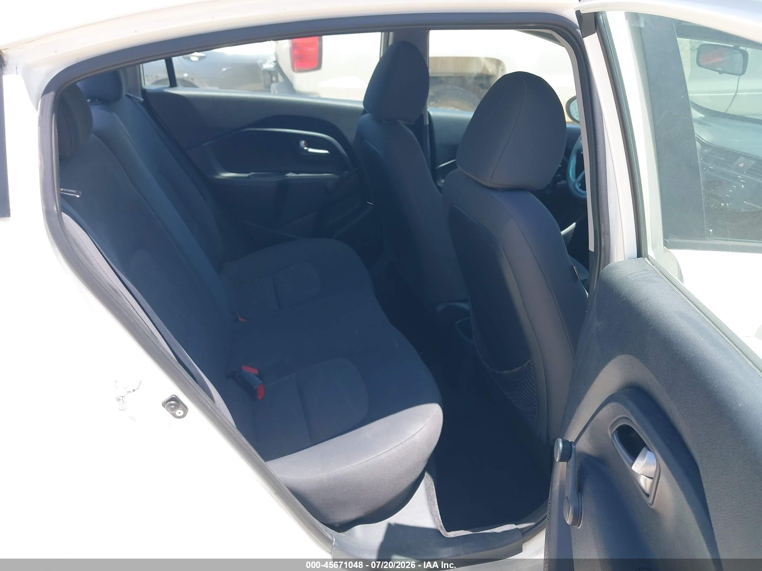 2012 Kia Rio Lx White vin: KNADM4A34C6093173