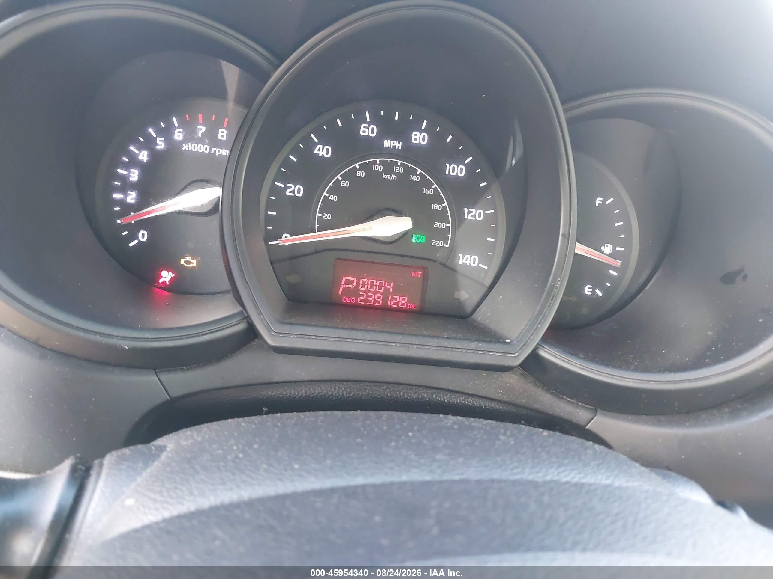 2013 Kia Rio Lx White vin: KNADM4A34D6111284
