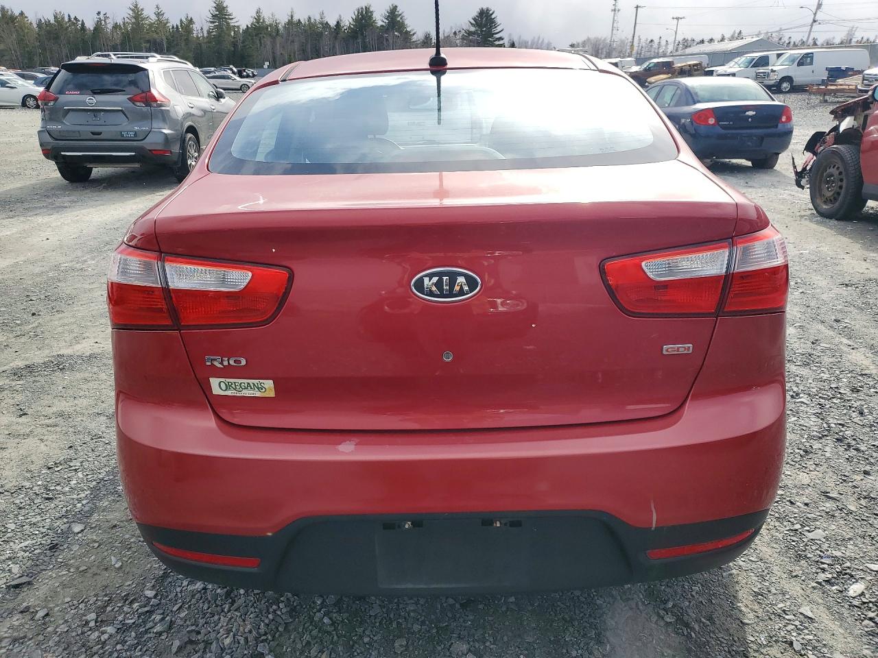 2013 Kia Rio Red vin: KNADM4A34D6121779