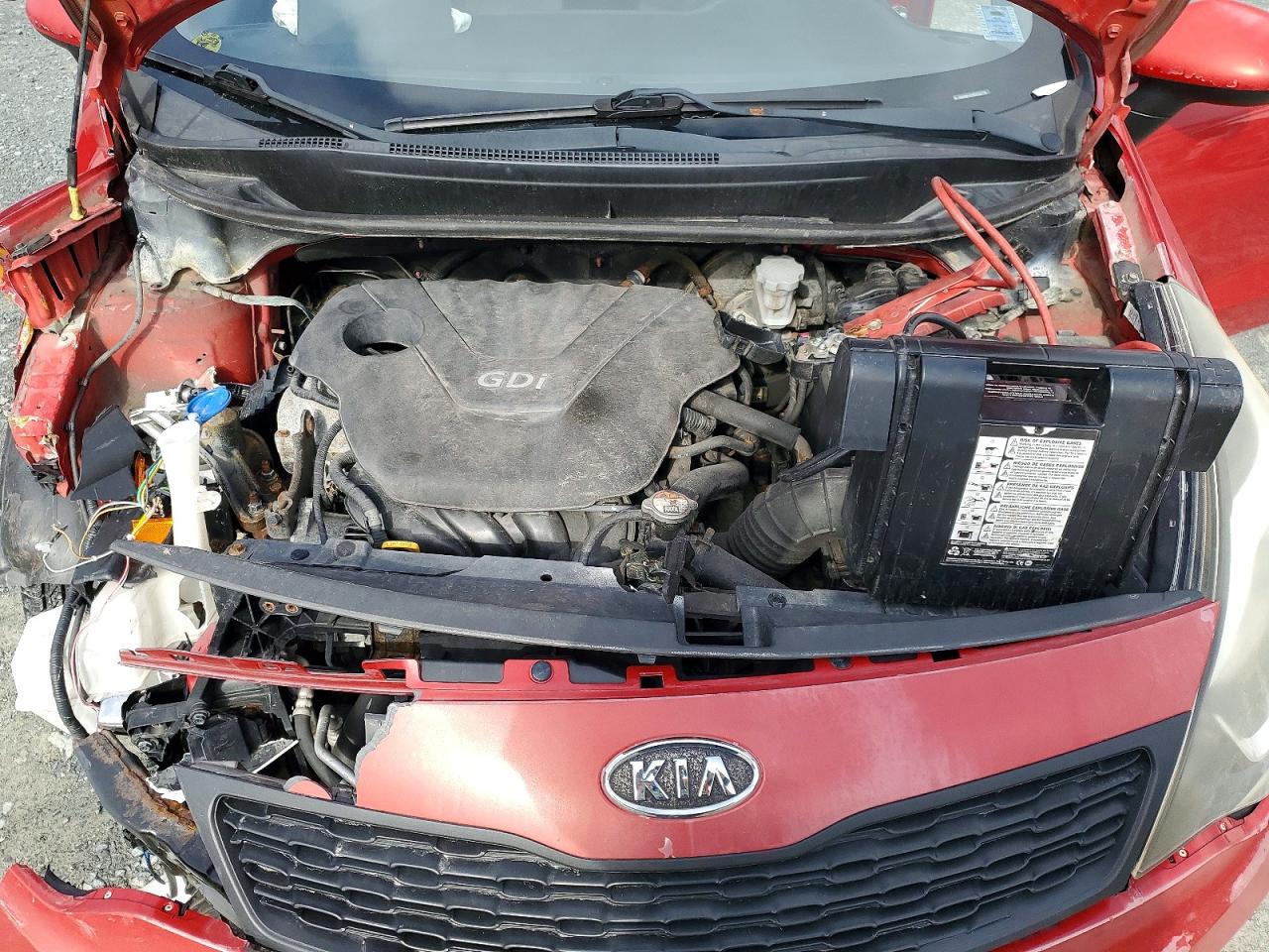 2013 Kia Rio Red vin: KNADM4A34D6121779