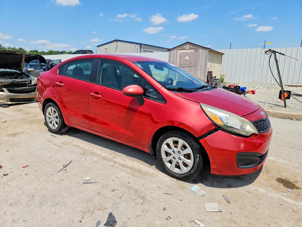 2013 Kia Rio Lx Brown vin: KNADM4A34D6132961