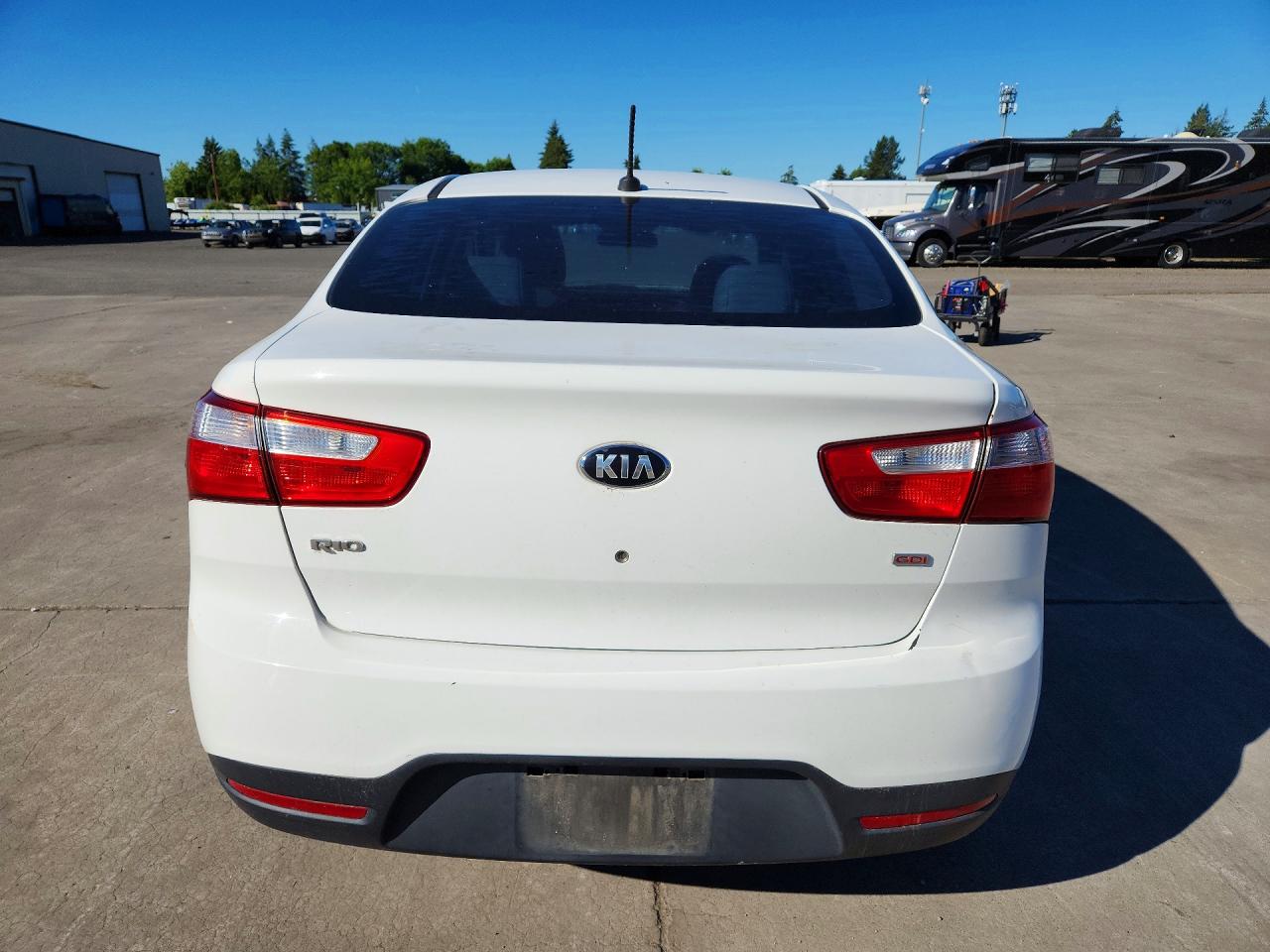 2013 Kia Rio Lx White vin: KNADM4A34D6154376