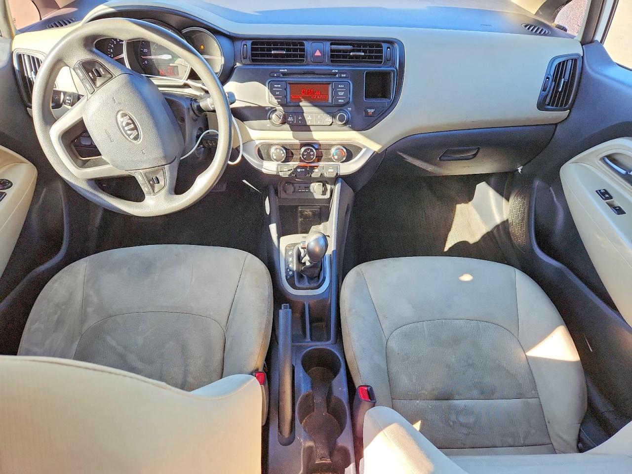 2013 Kia Rio Lx White vin: KNADM4A34D6154376