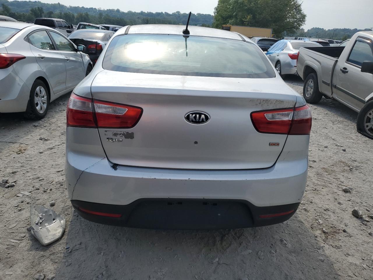 2013 Kia Rio Lx Silver vin: KNADM4A34D6180847