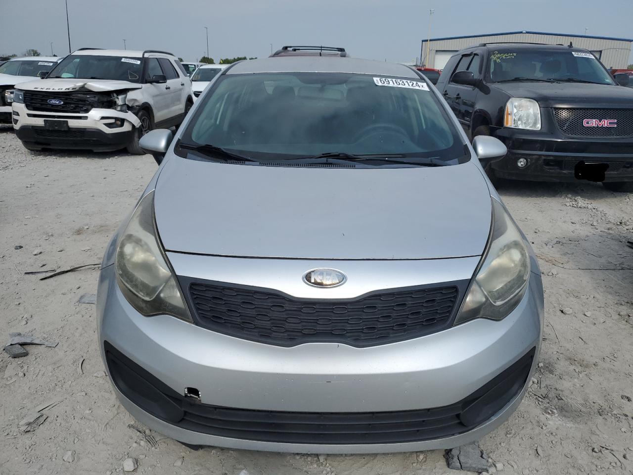 2013 Kia Rio Lx Silver vin: KNADM4A34D6180847