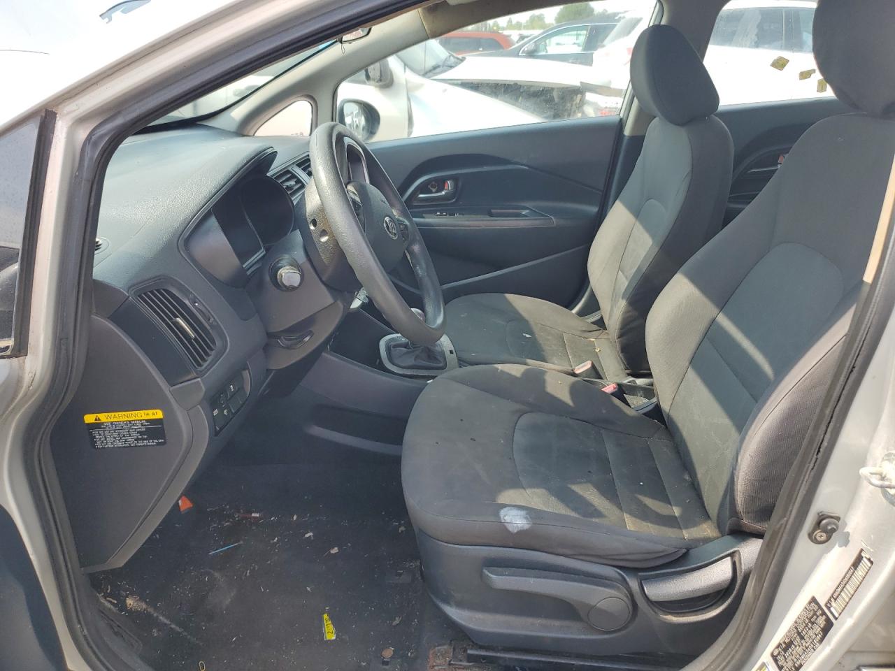 2013 Kia Rio Lx Silver vin: KNADM4A34D6180847