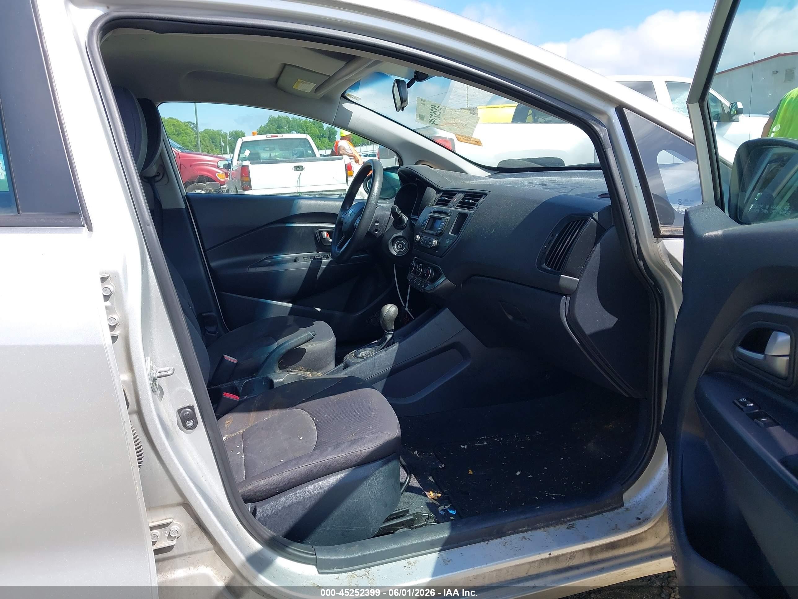 2013 Kia Rio Lx Silver vin: KNADM4A34D6209859