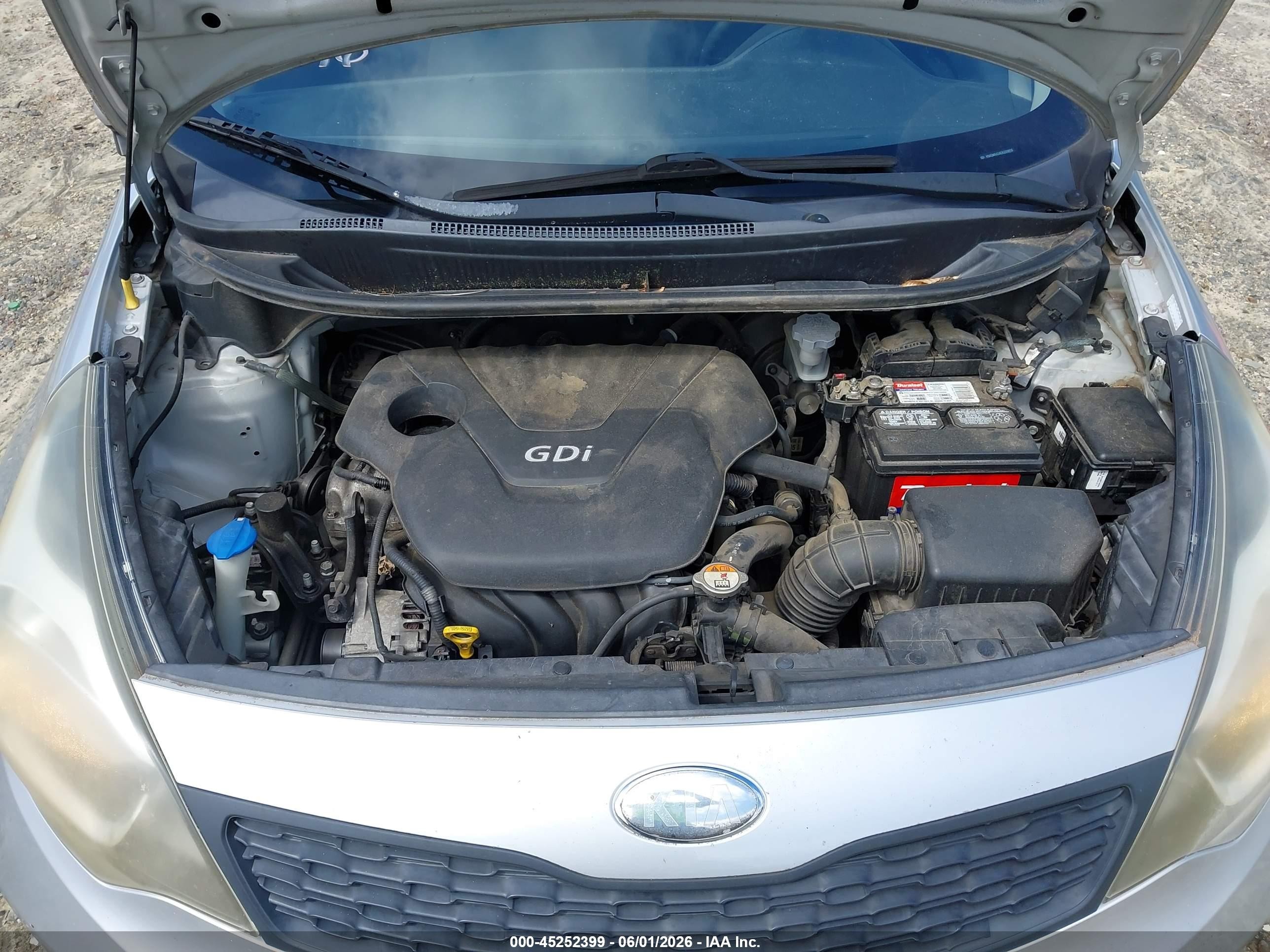 2013 Kia Rio Lx Silver vin: KNADM4A34D6209859