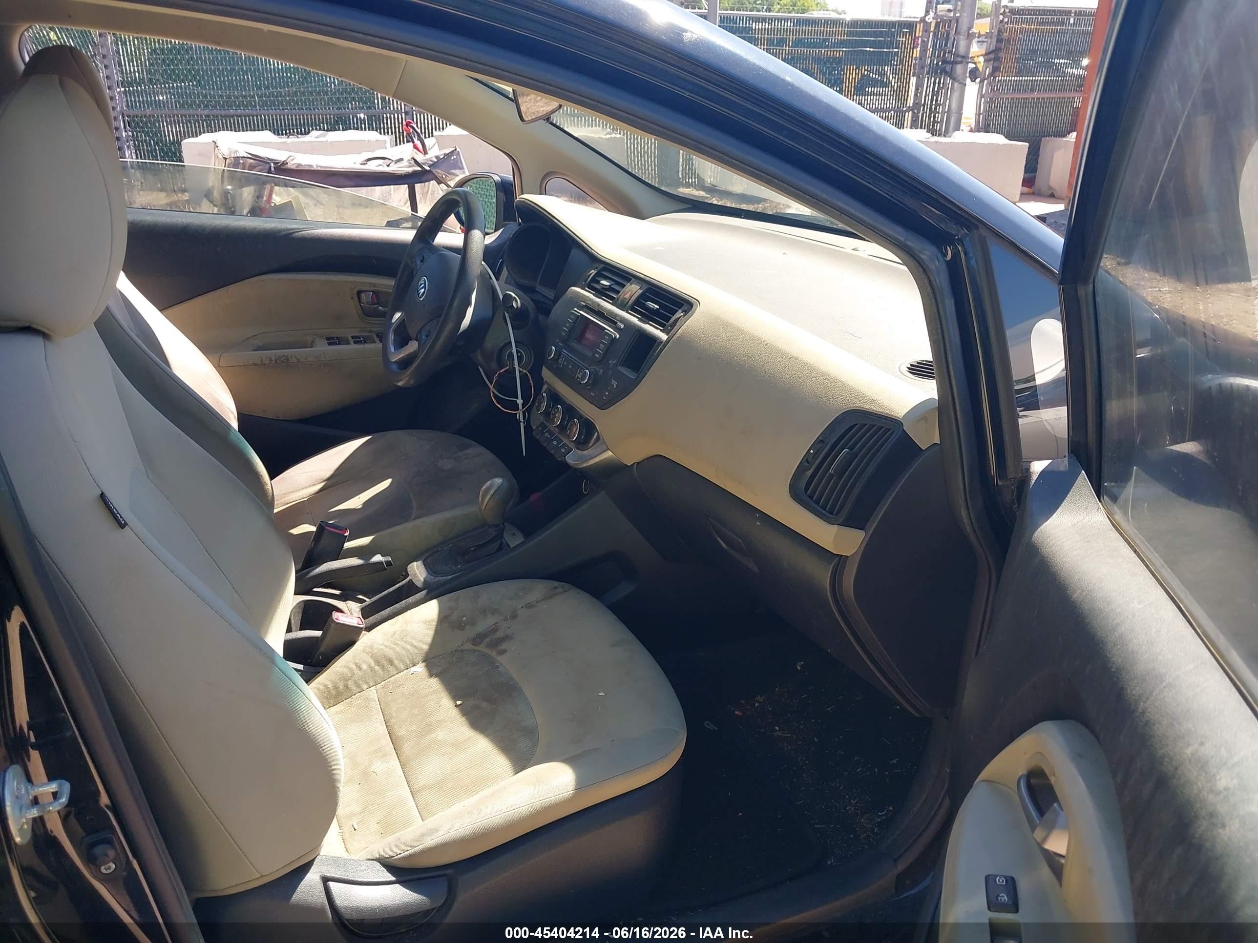 2013 Kia Rio Lx Black vin: KNADM4A34D6221073