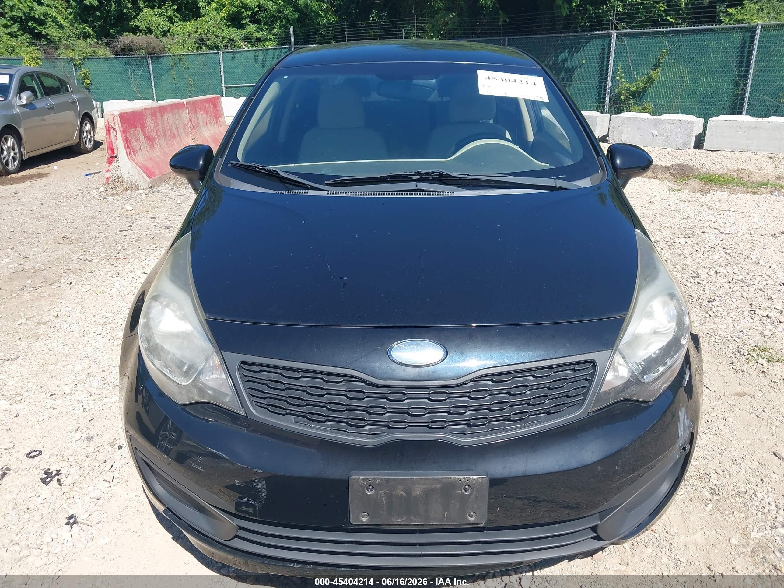 2013 Kia Rio Lx Black vin: KNADM4A34D6221073