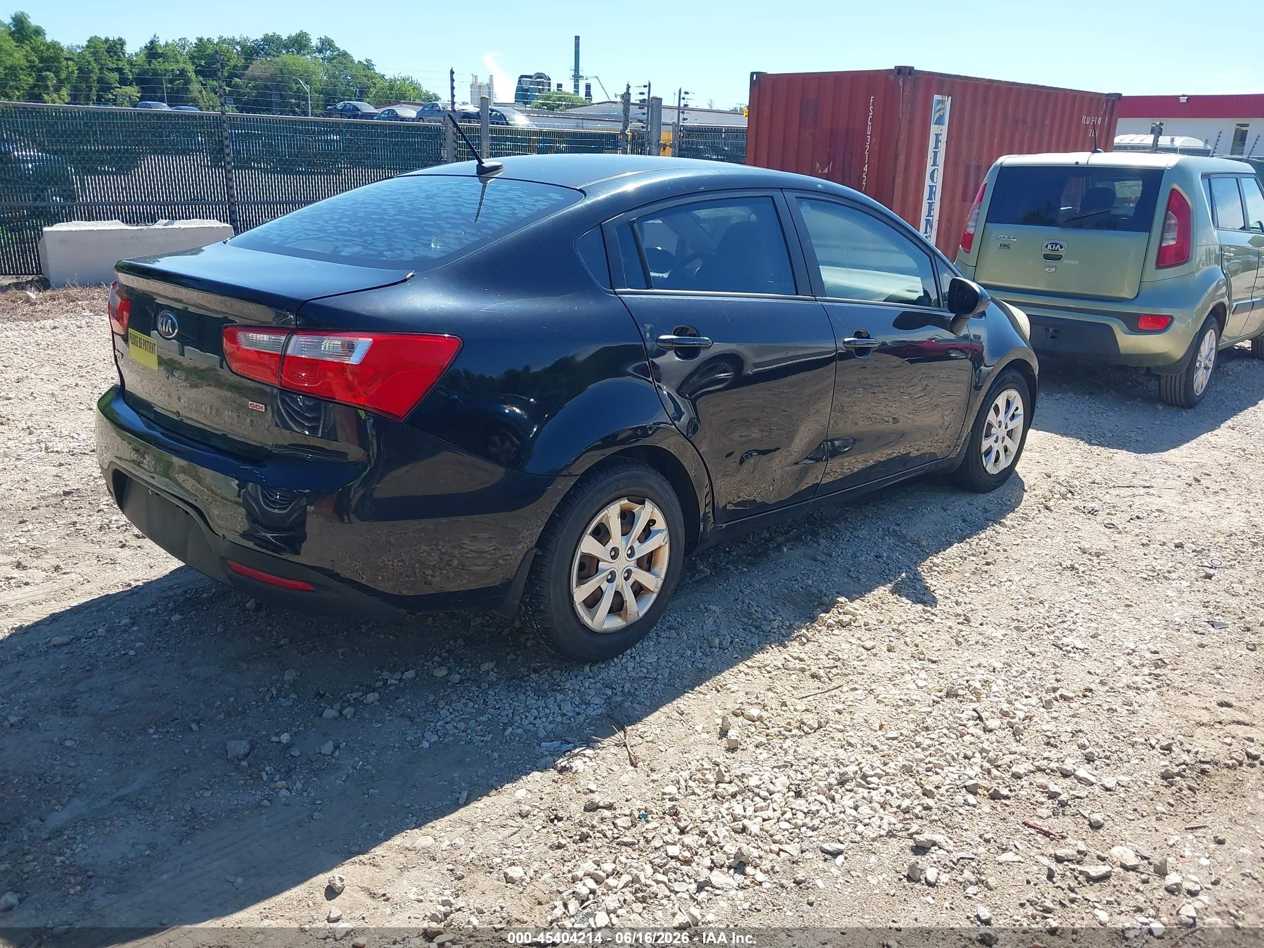 2013 Kia Rio Lx Black vin: KNADM4A34D6221073