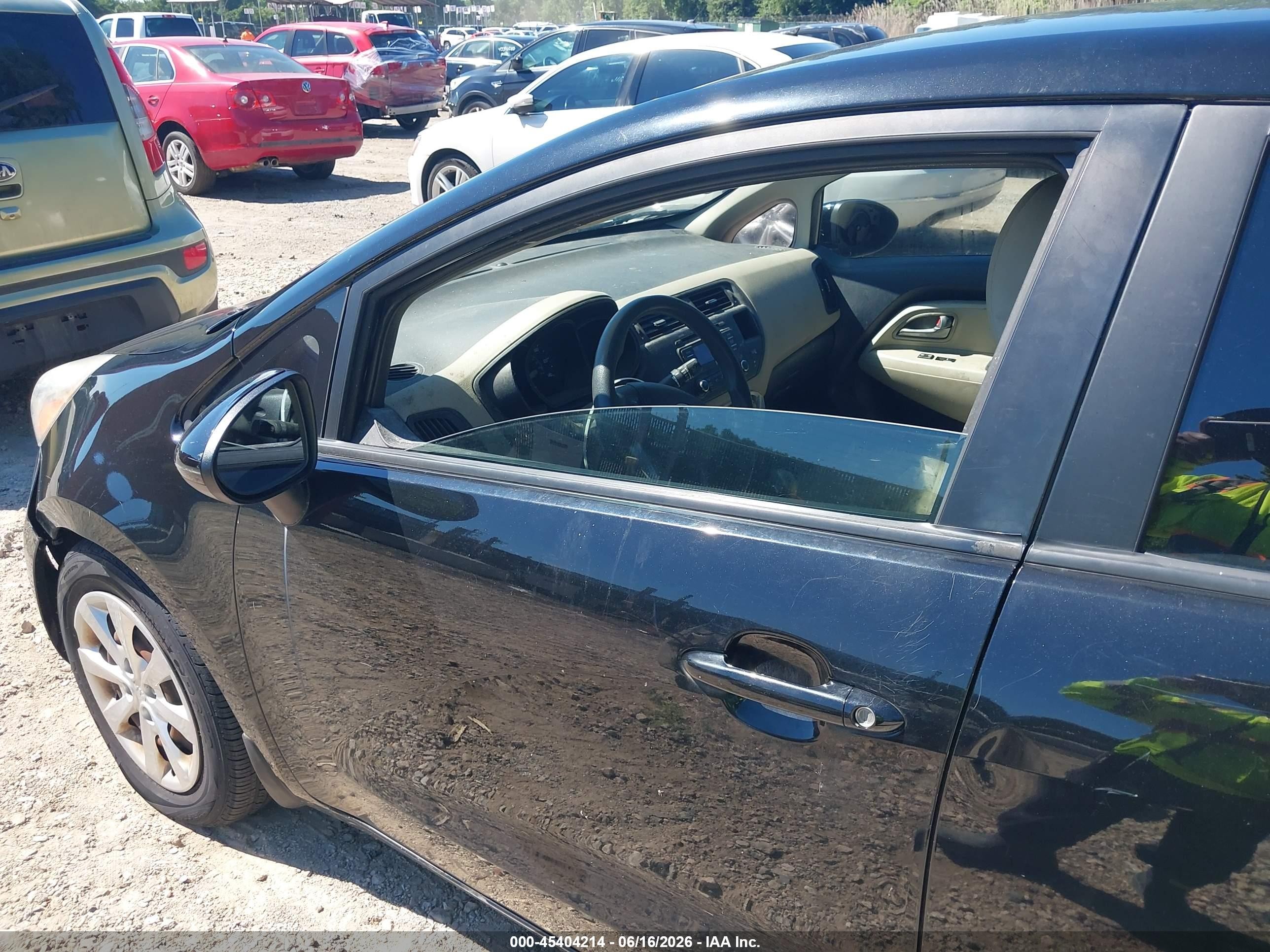 2013 Kia Rio Lx Black vin: KNADM4A34D6221073