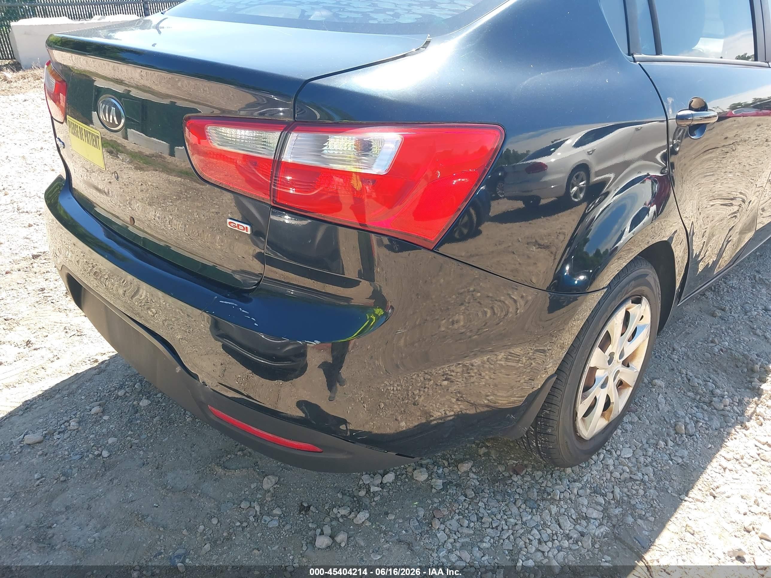 2013 Kia Rio Lx Black vin: KNADM4A34D6221073