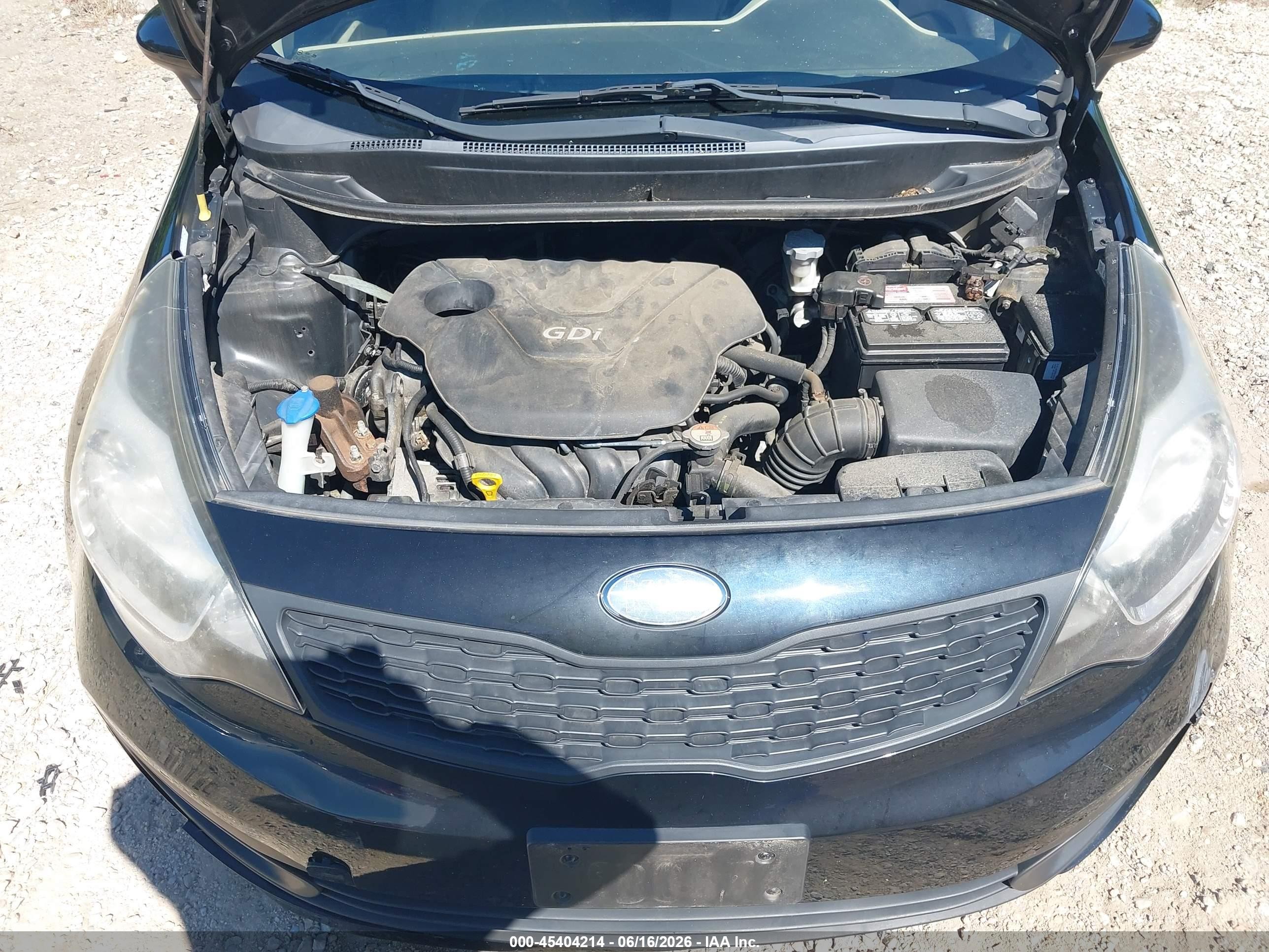 2013 Kia Rio Lx Black vin: KNADM4A34D6221073