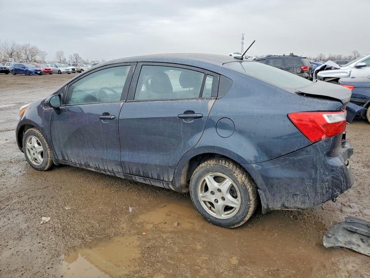 2013 Kia Rio Lx Charcoal vin: KNADM4A34D6251920