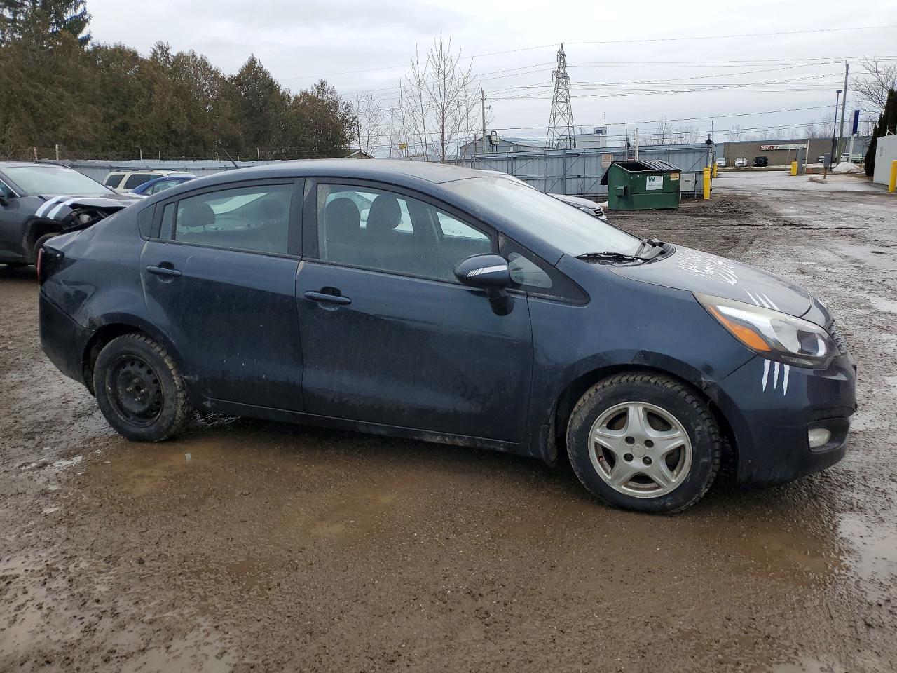 2013 Kia Rio Lx Charcoal vin: KNADM4A34D6251920