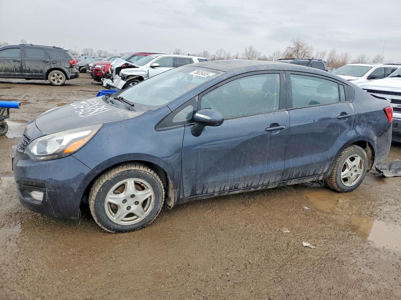 2013 Kia Rio Lx Угольный vin: KNADM4A34D6251920