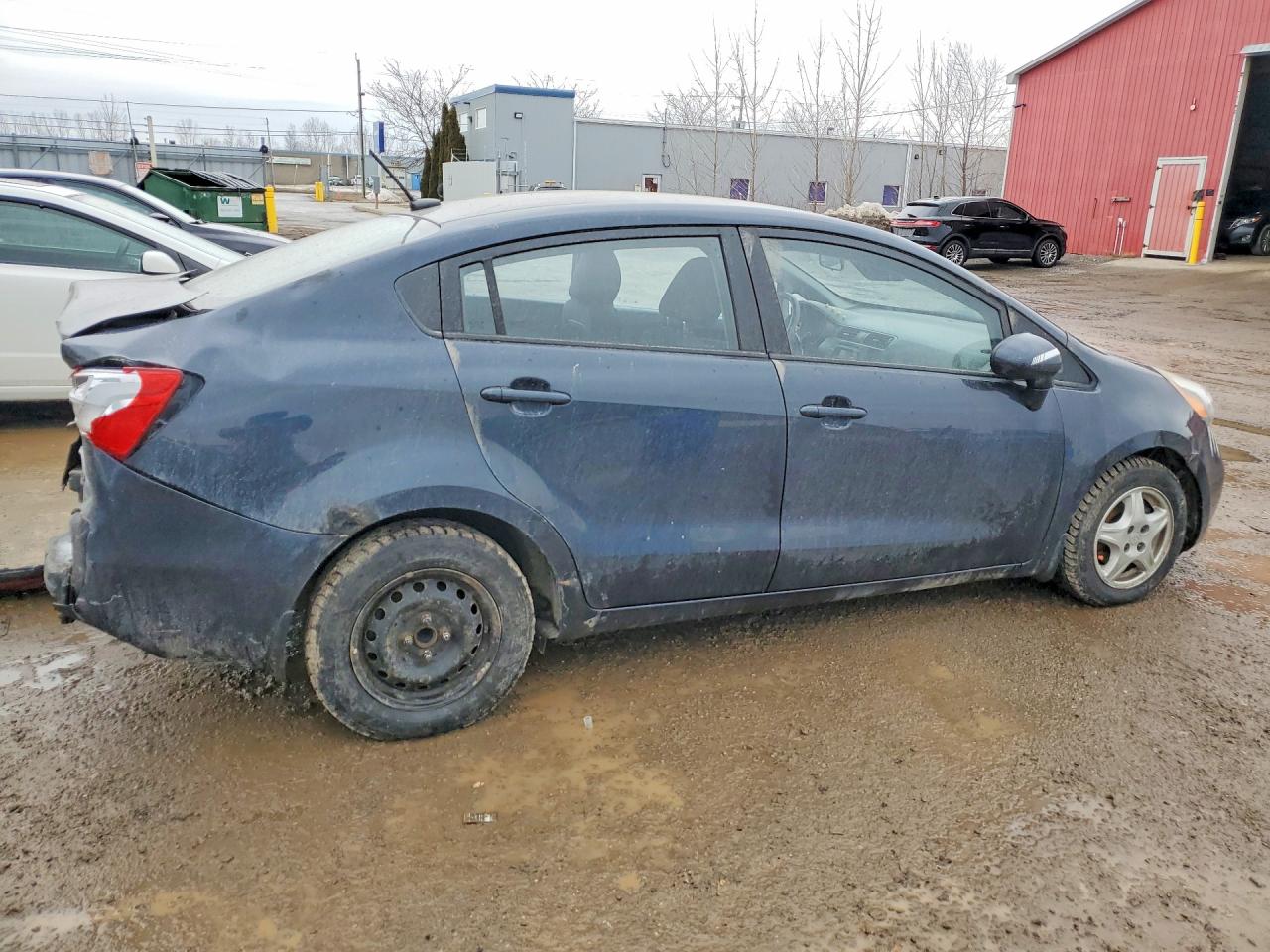 2013 Kia Rio Lx Charcoal vin: KNADM4A34D6251920