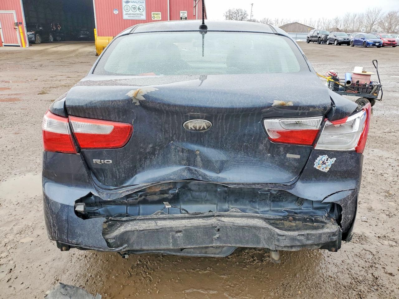 2013 Kia Rio Lx Charcoal vin: KNADM4A34D6251920