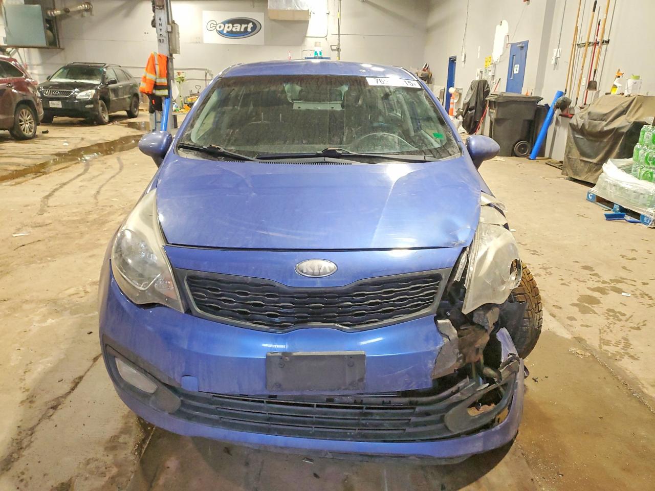 2013 Kia Rio Lx Automatic Blue vin: KNADM4A34D6262268