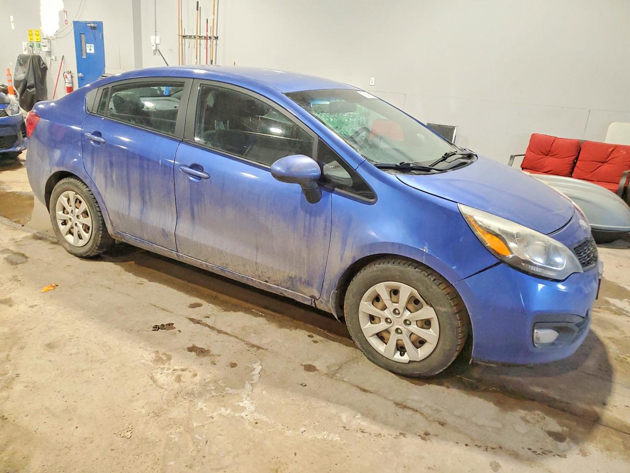 2013 Kia Rio Lx Automatic Blue vin: KNADM4A34D6262268