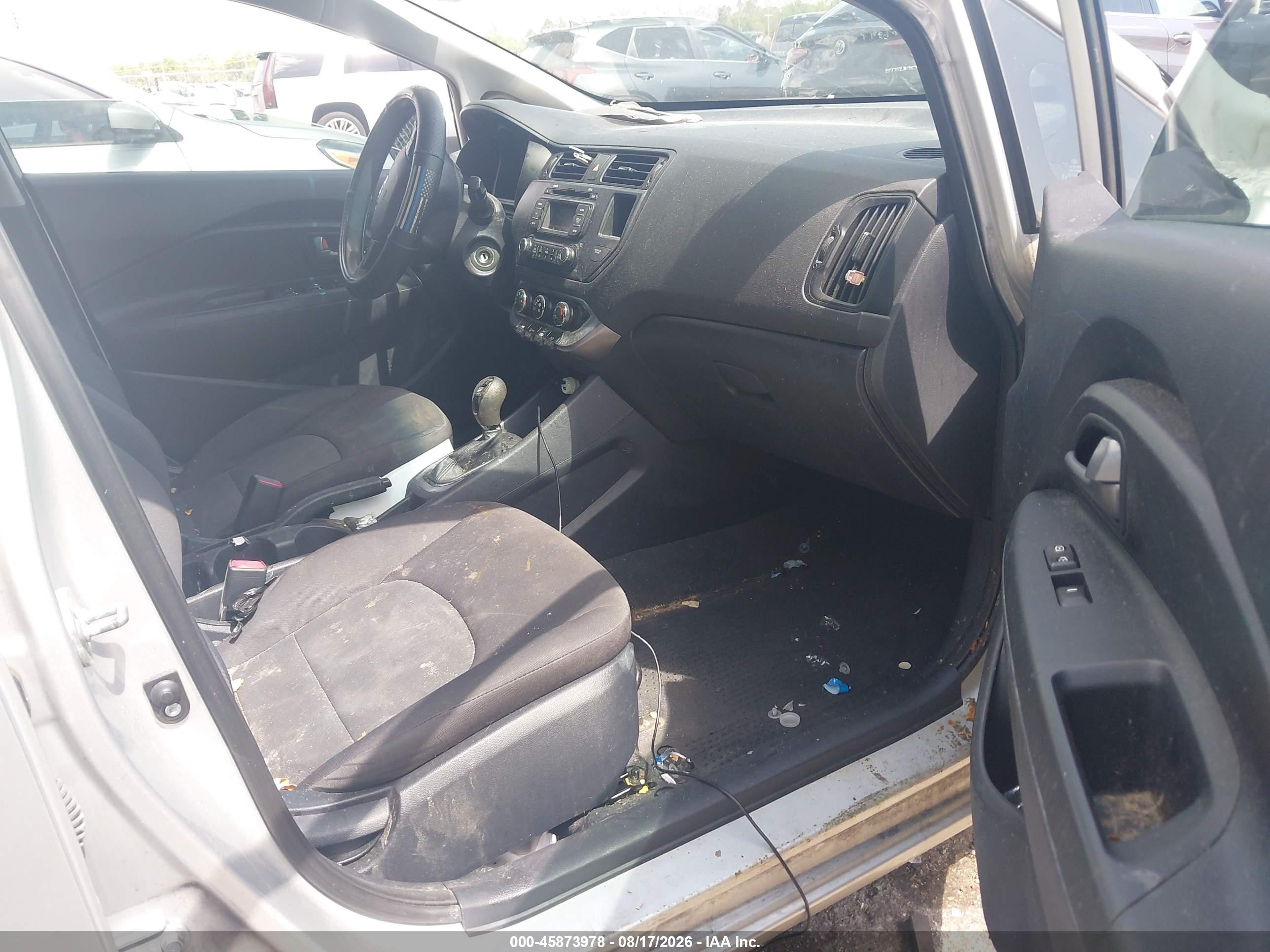 2013 Kia Rio Lx Silver vin: KNADM4A34D6300002