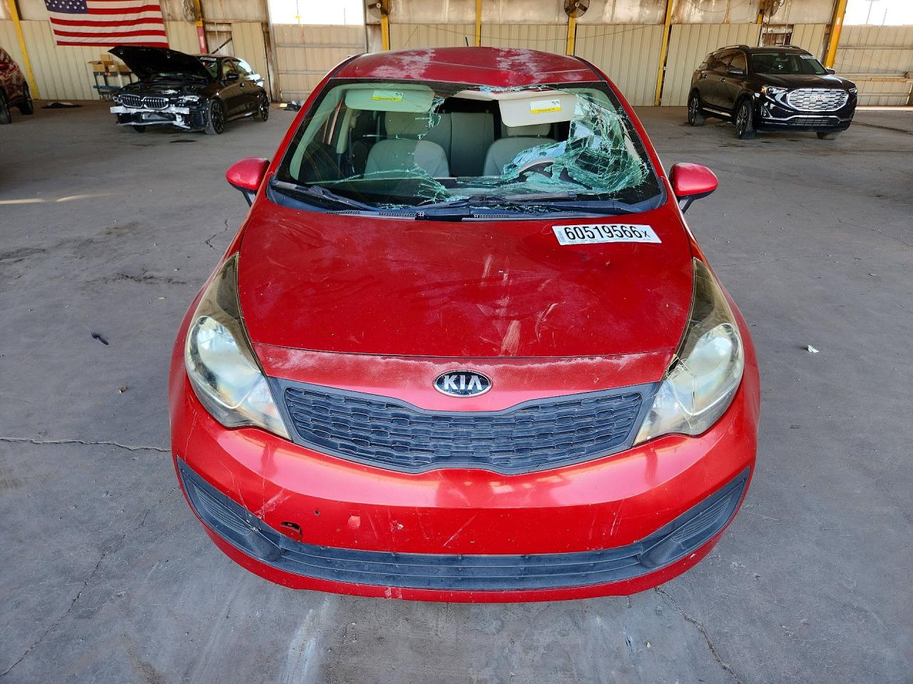 2013 Kia Rio Lx Red vin: KNADM4A34D6310478