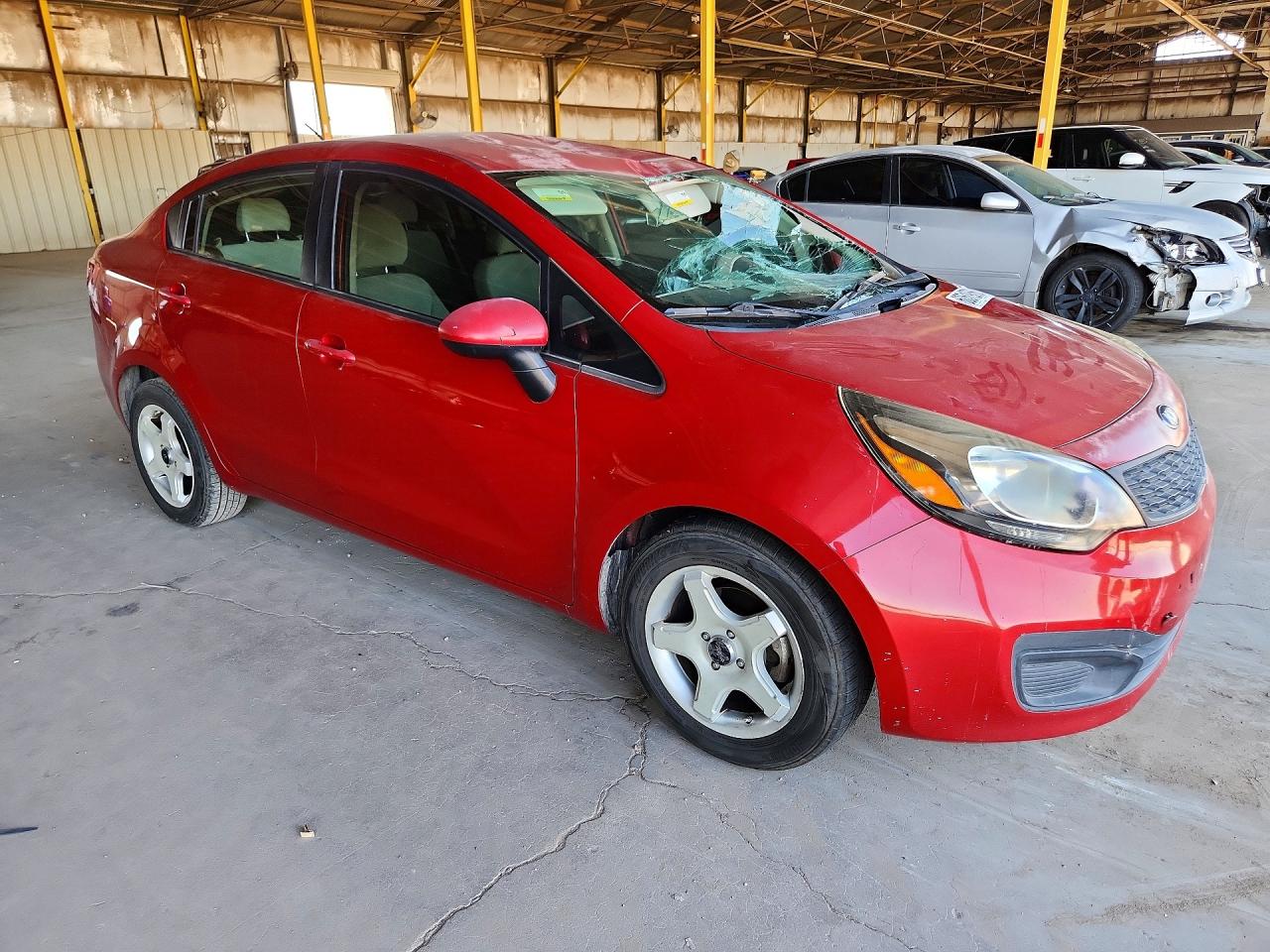 2013 Kia Rio Lx Red vin: KNADM4A34D6310478