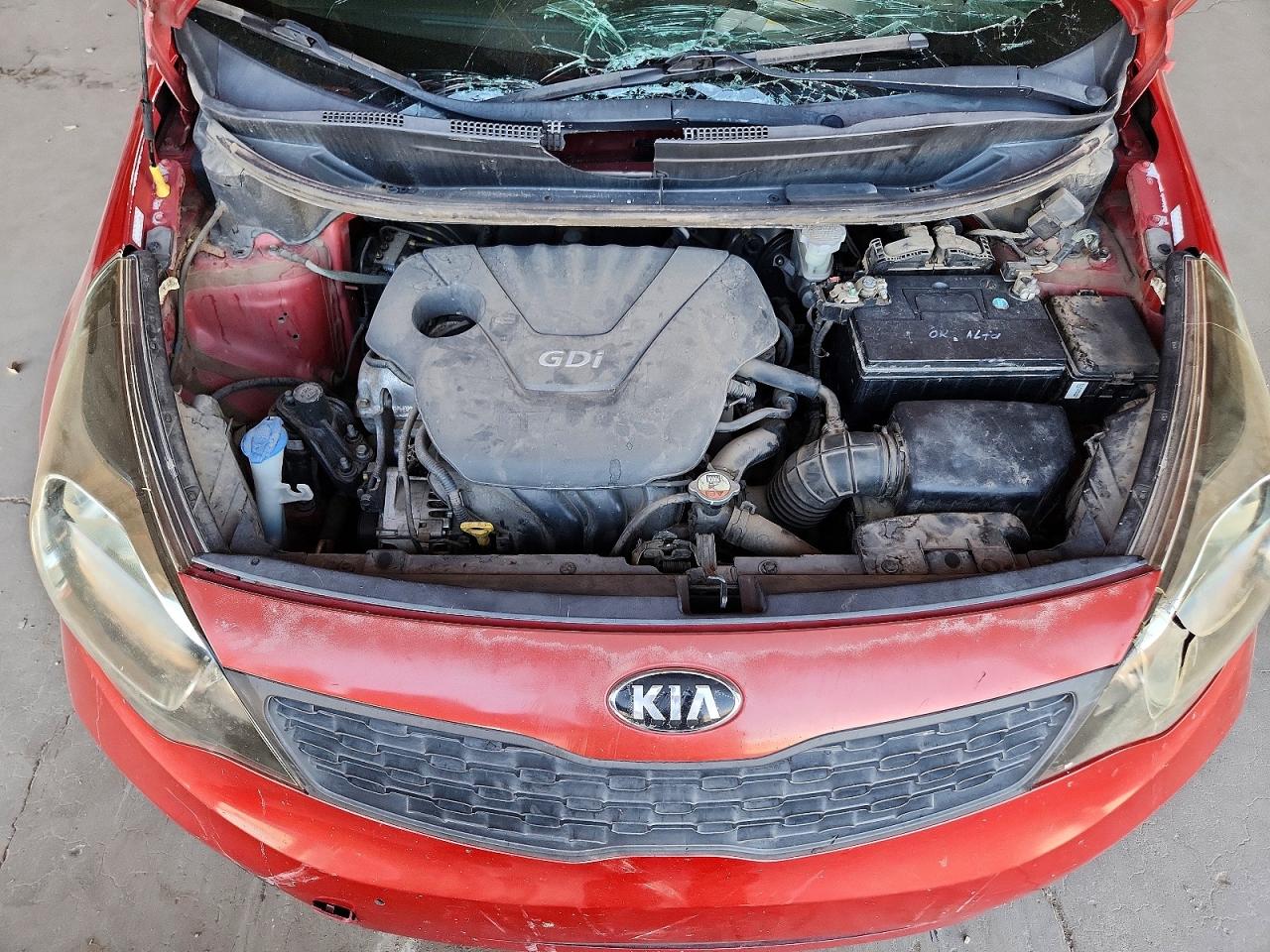 2013 Kia Rio Lx Red vin: KNADM4A34D6310478