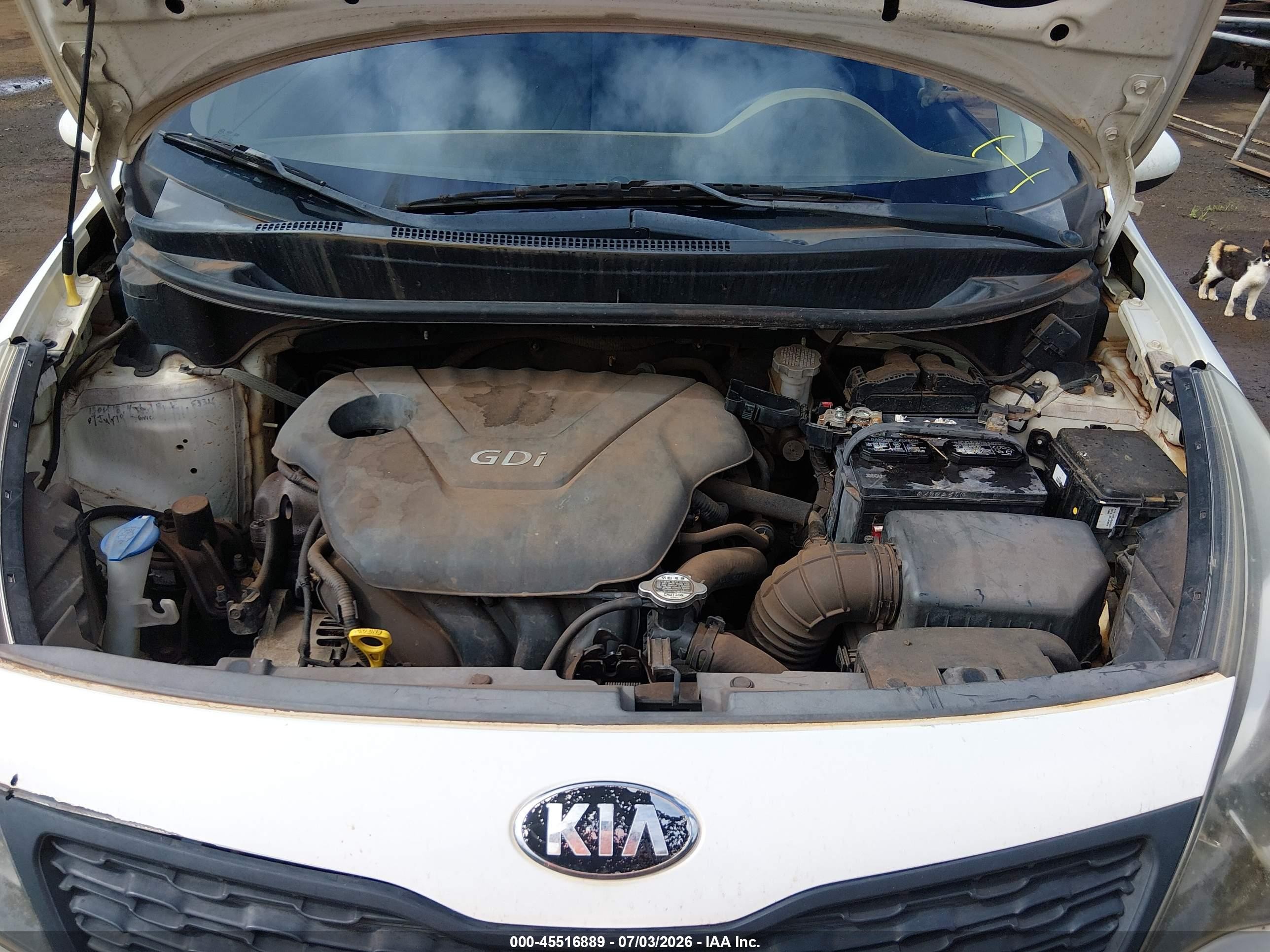 2014 Kia Rio Lx White vin: KNADM4A34E6330683