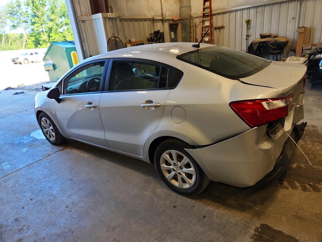 2014 Kia Rio Lx Silver vin: KNADM4A34E6349279