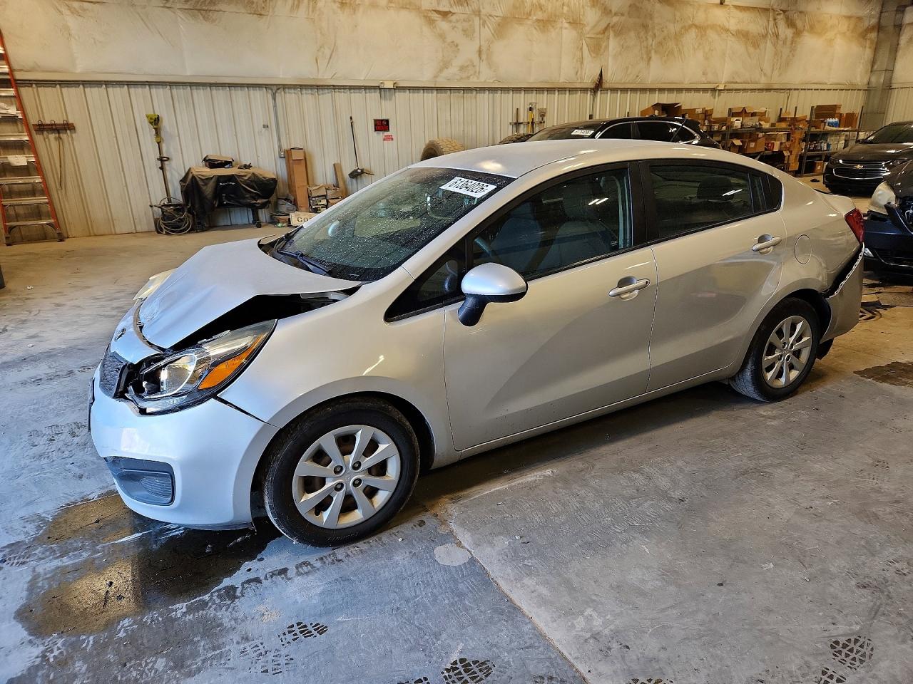 2014 Kia Rio Lx Silver vin: KNADM4A34E6349279