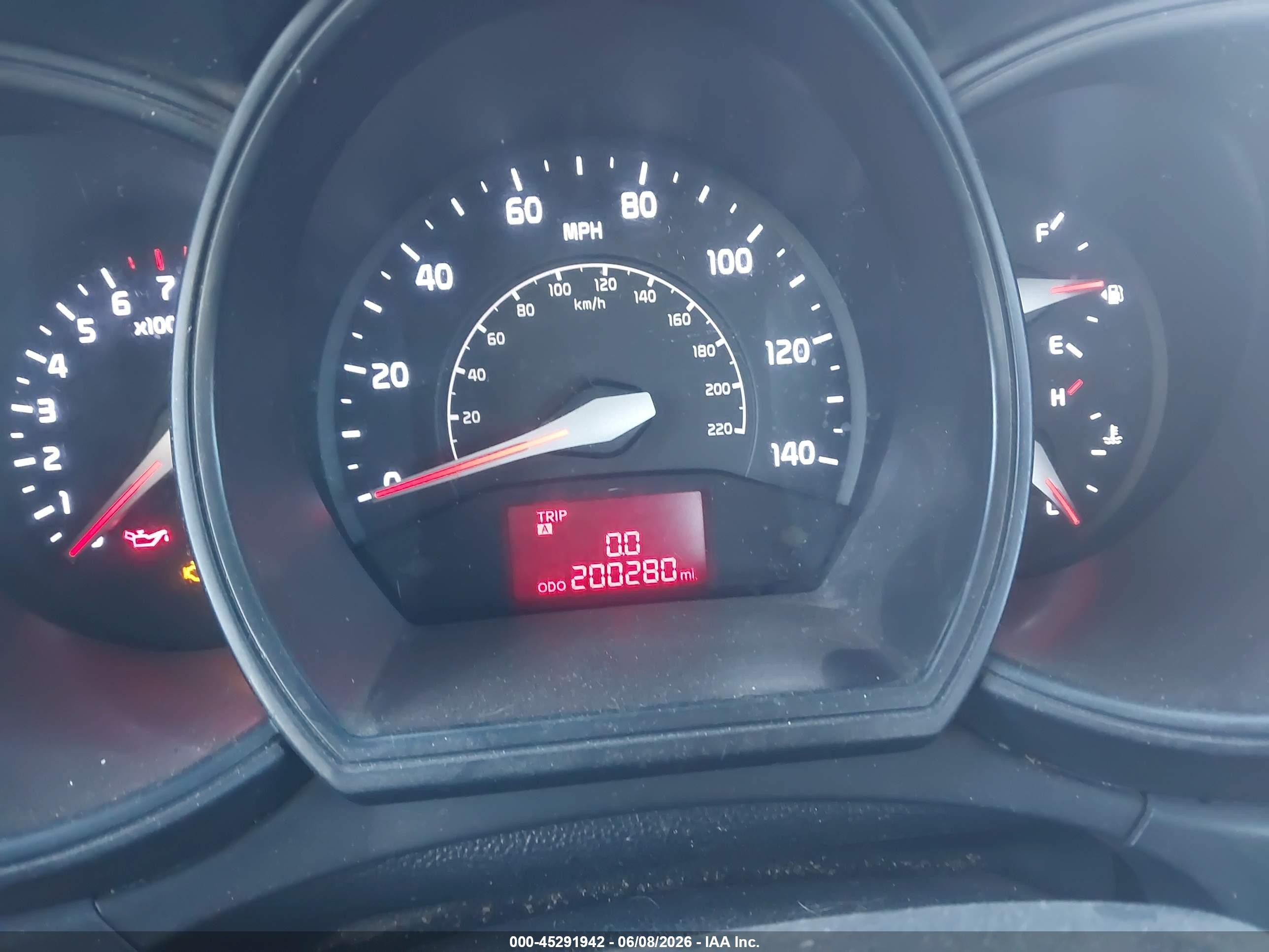 2014 Kia Rio Lx Burgundy vin: KNADM4A34E6358371