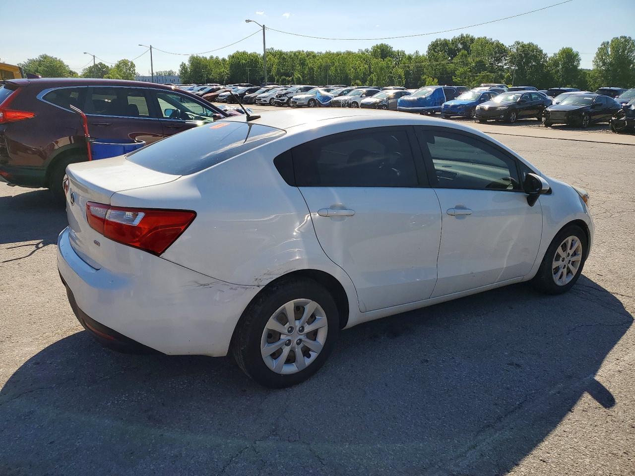 2014 Kia Rio Lx Белый vin: KNADM4A34E6364560