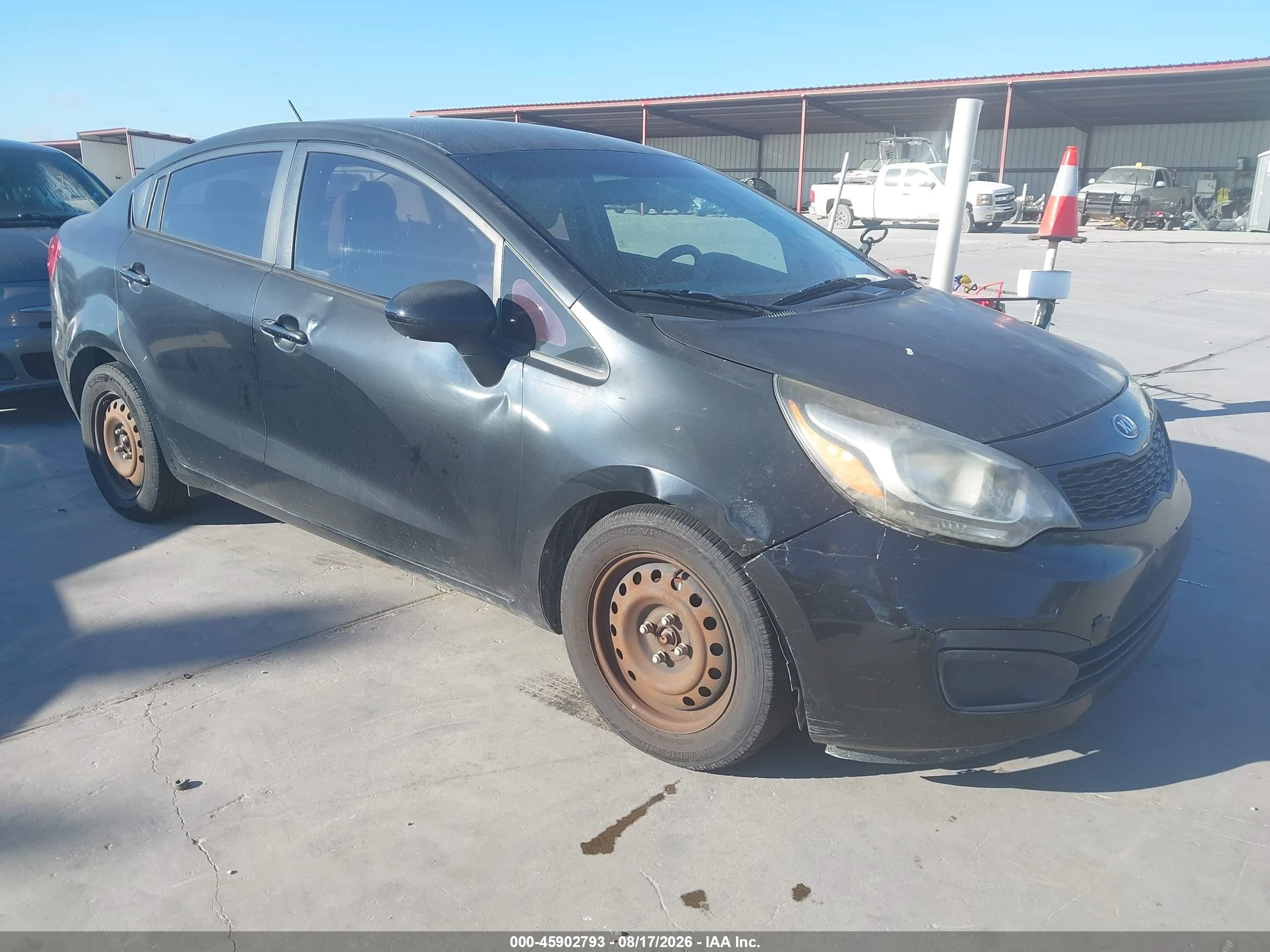 2014 Kia Rio Lx Black vin: KNADM4A34E6374912