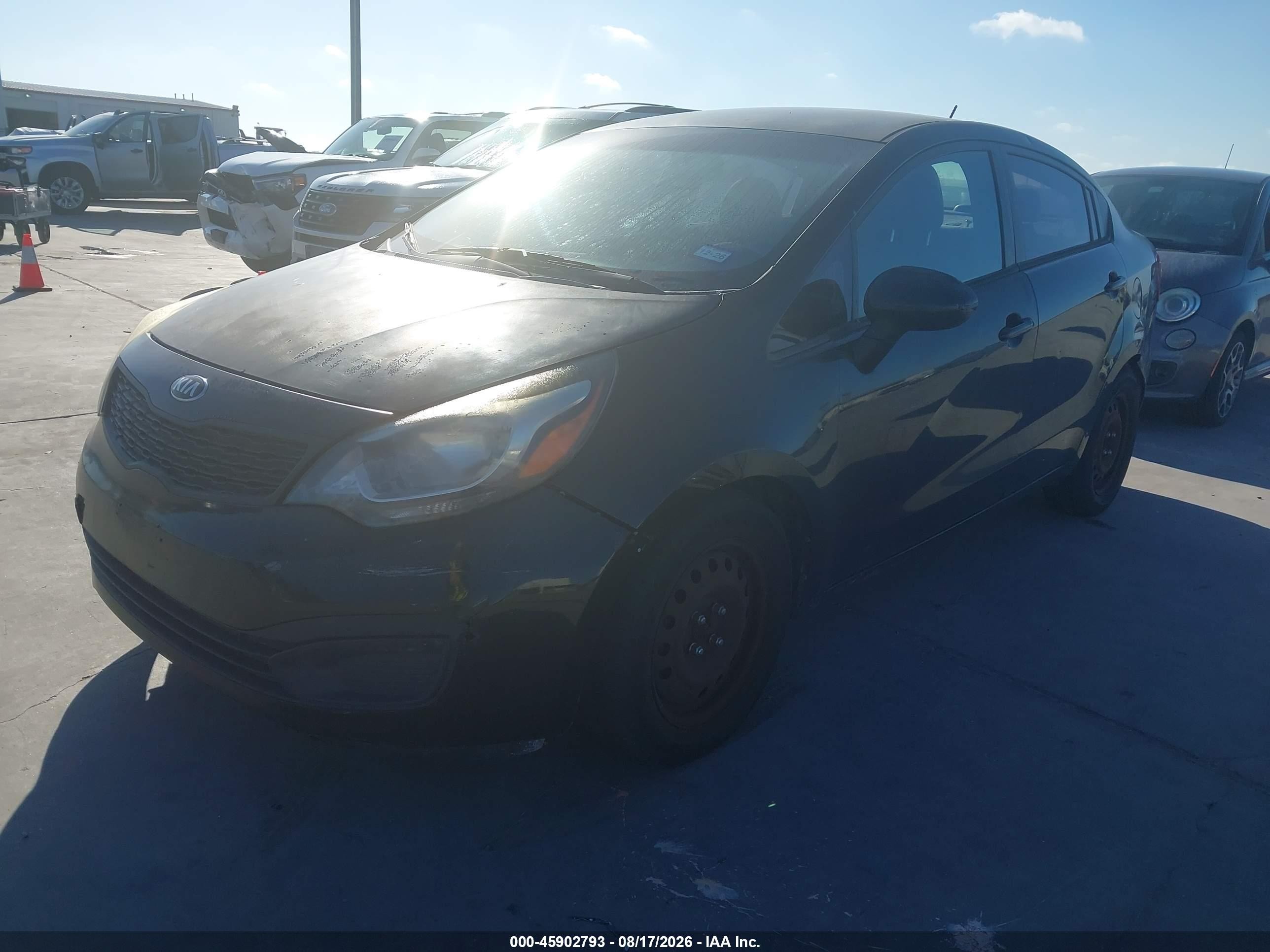 2014 Kia Rio Lx Black vin: KNADM4A34E6374912