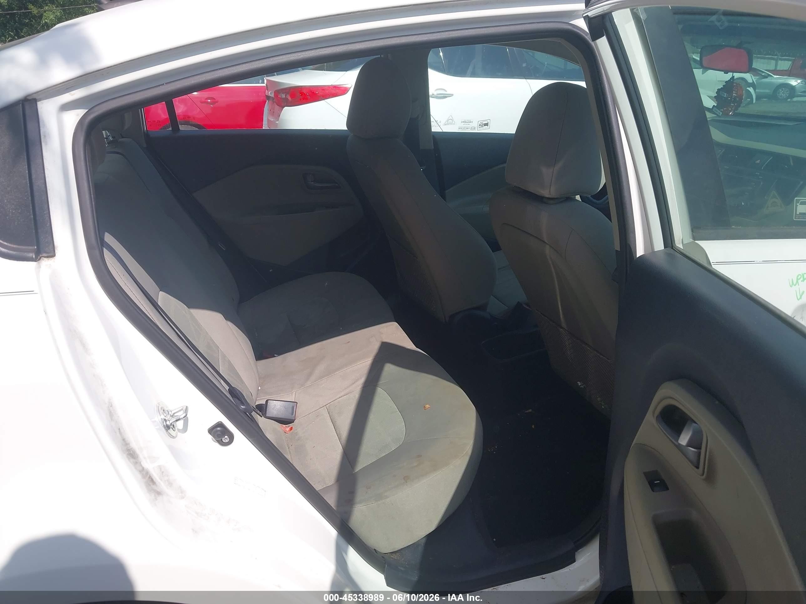 2014 Kia Rio Lx White vin: KNADM4A34E6377857