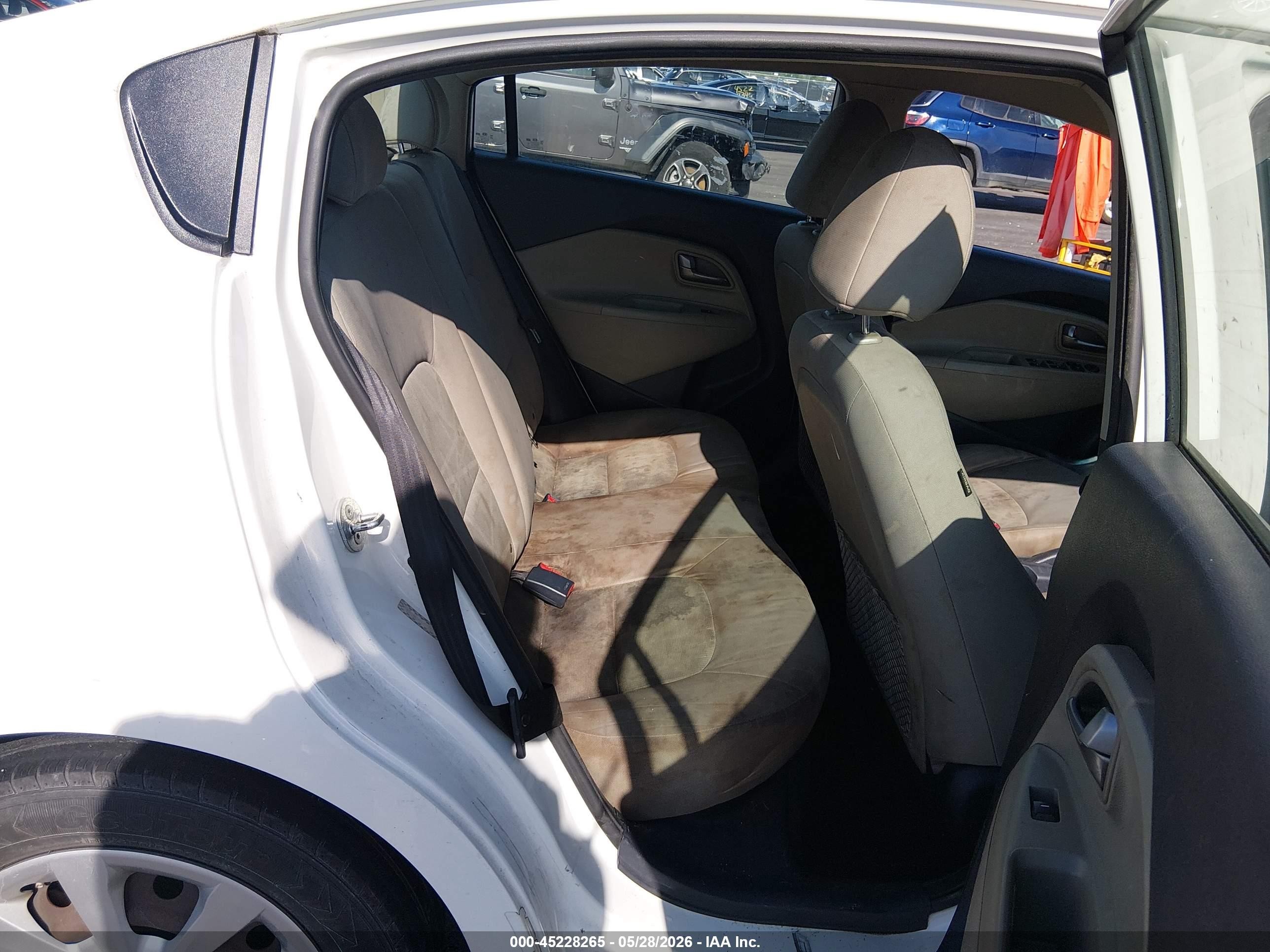 2014 Kia Rio Lx White vin: KNADM4A34E6419878