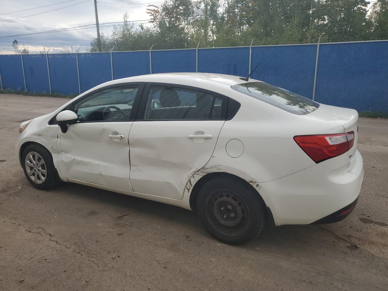 2015 Kia Rio Lx White vin: KNADM4A34F6455815