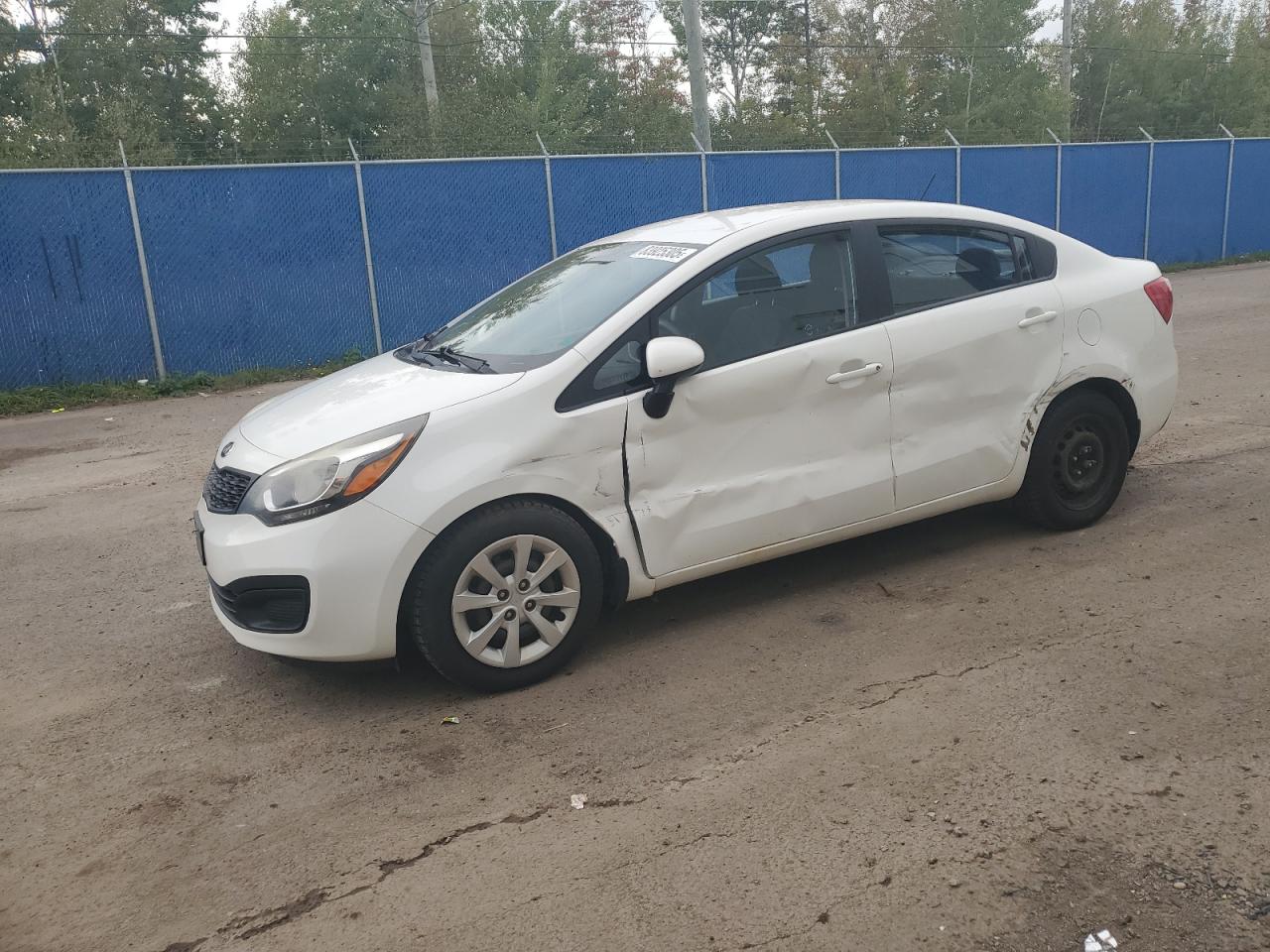2015 Kia Rio Lx White vin: KNADM4A34F6455815