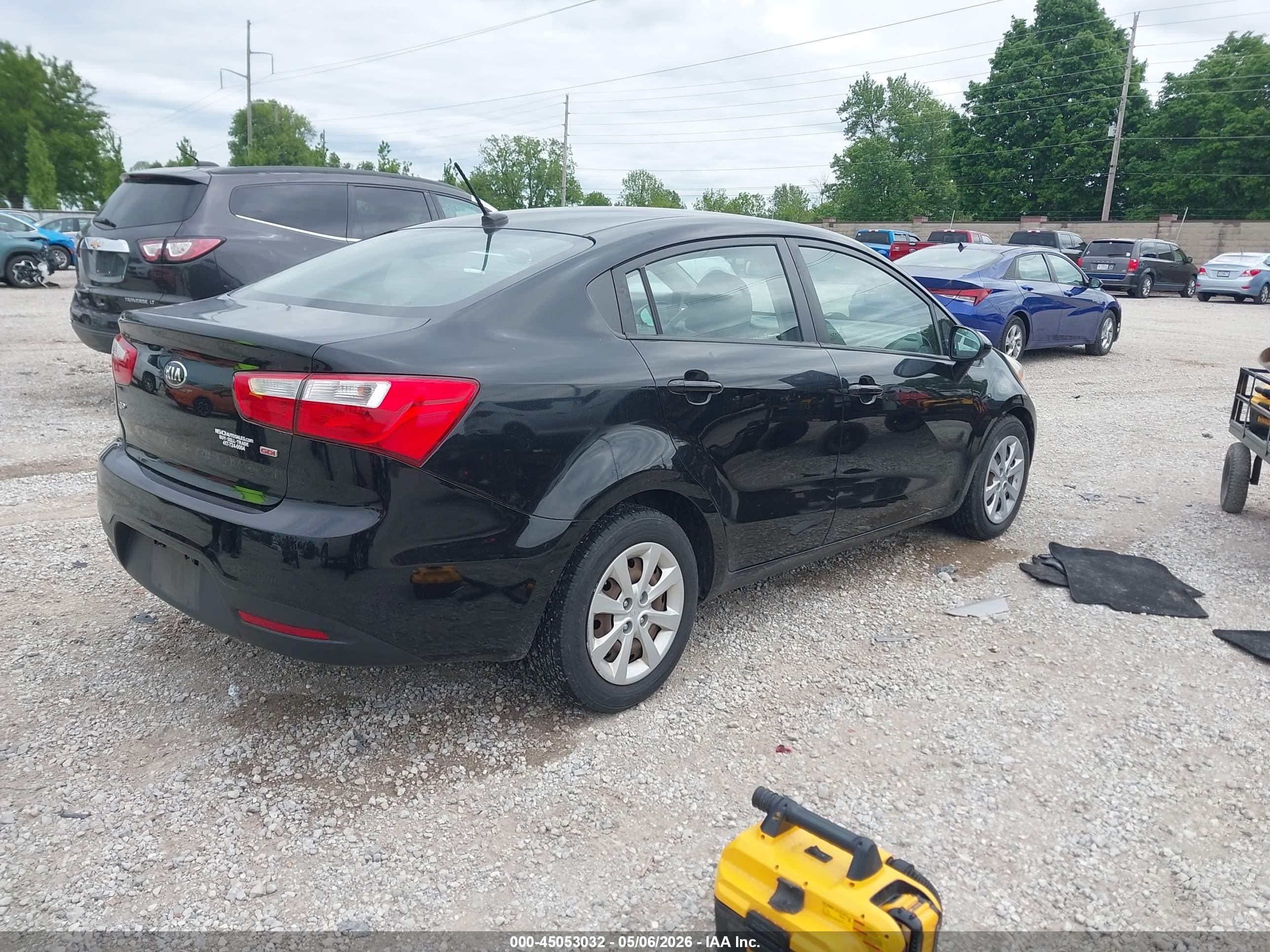 2015 Kia Rio Lx Black vin: KNADM4A34F6458035