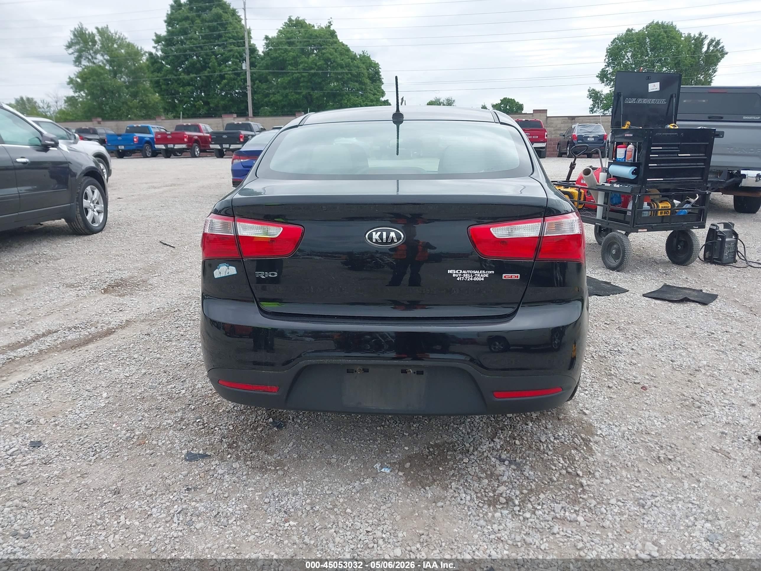 2015 Kia Rio Lx Black vin: KNADM4A34F6458035