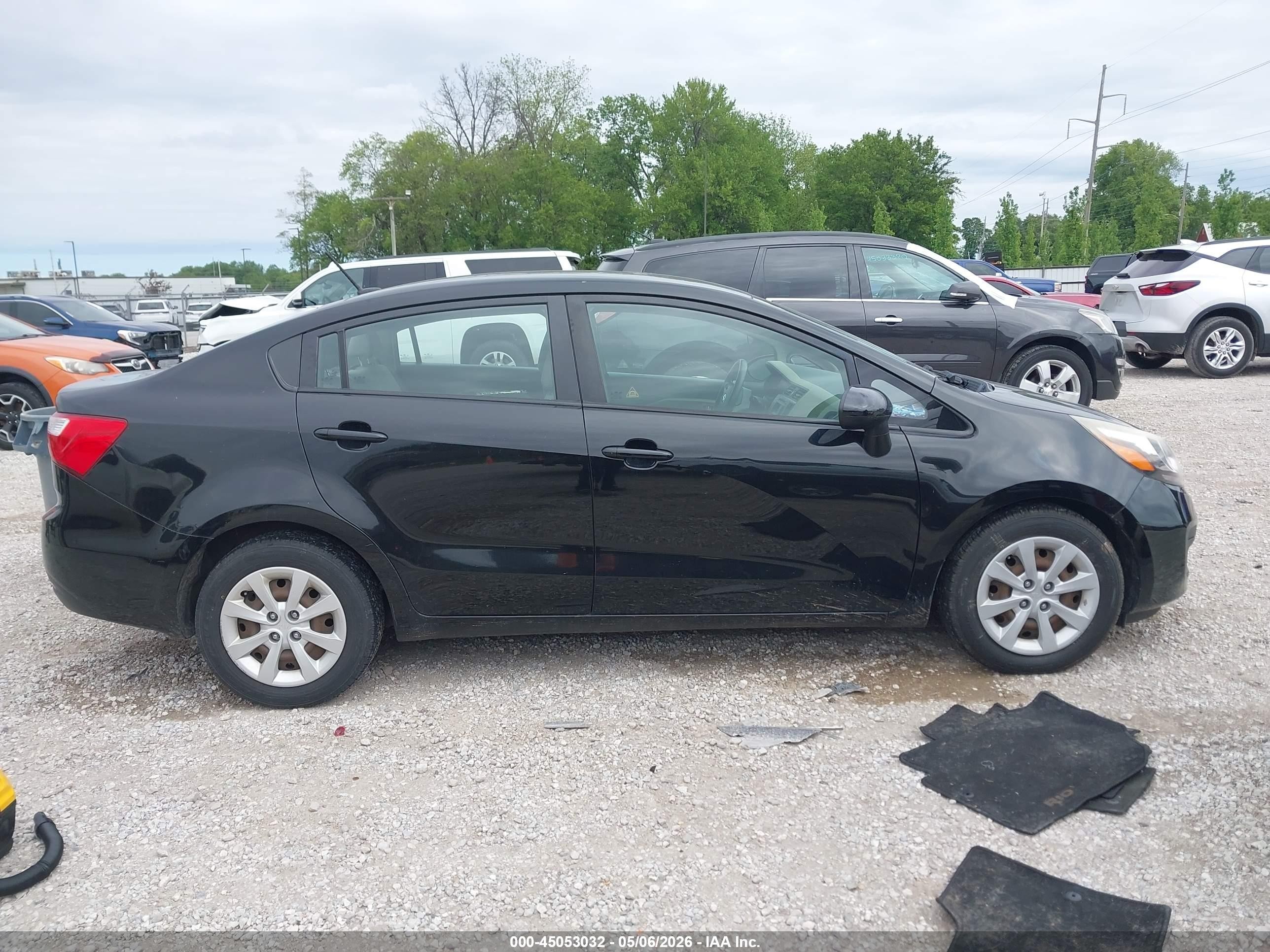 2015 Kia Rio Lx Black vin: KNADM4A34F6458035