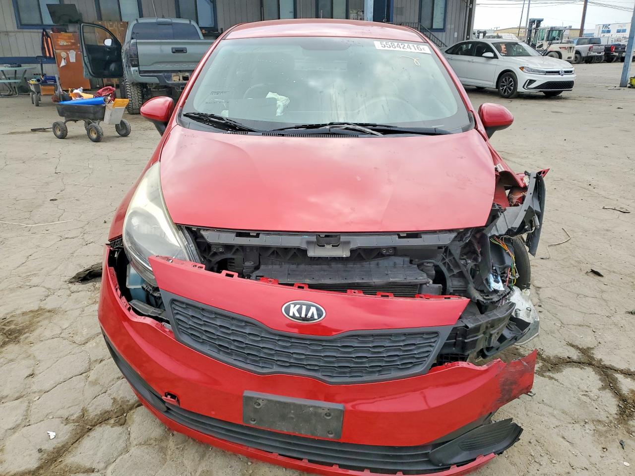 2015 Kia Rio Lx Red vin: KNADM4A34F6462425