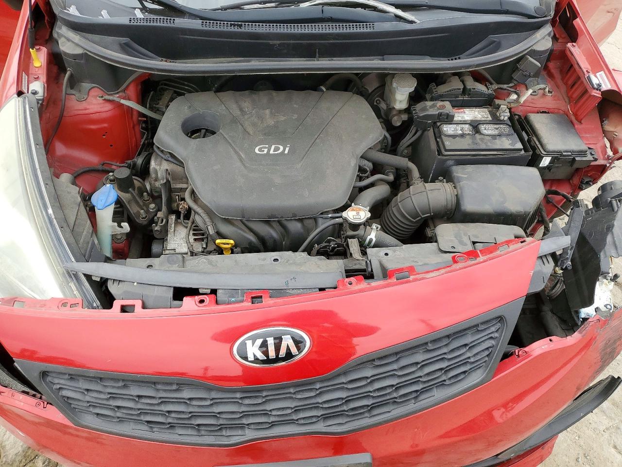 2015 Kia Rio Lx Red vin: KNADM4A34F6462425