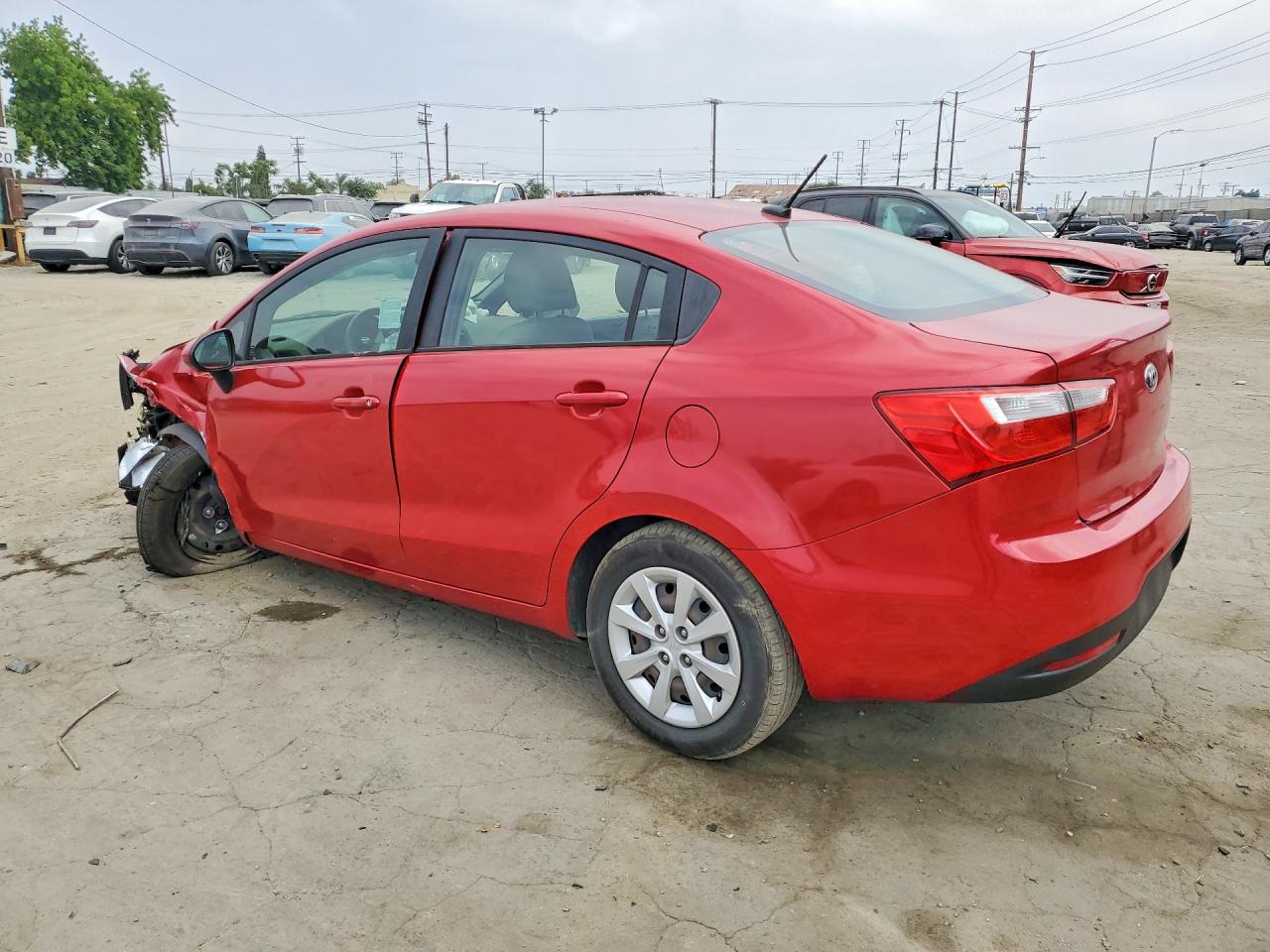 2015 Kia Rio Lx Red vin: KNADM4A34F6462425
